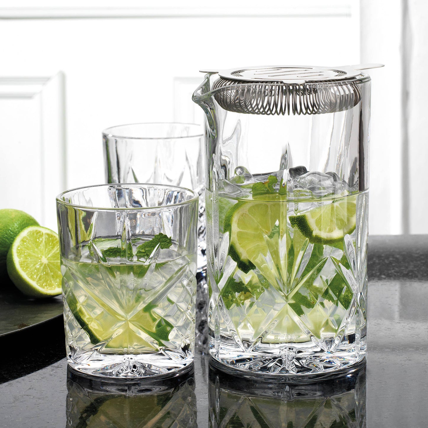 Drinking Pitcher and Strainer Set