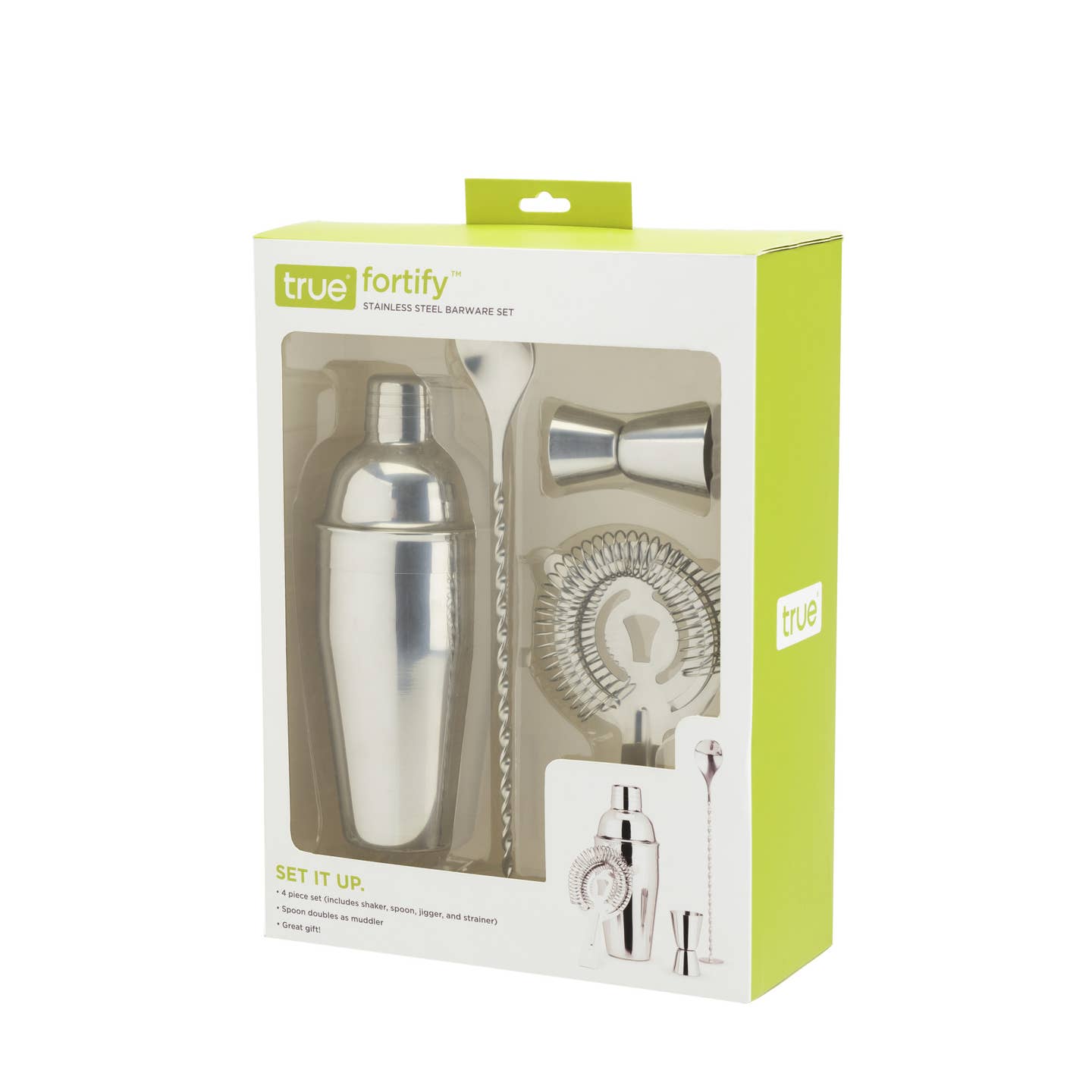 True Stainless Steel Barware Set