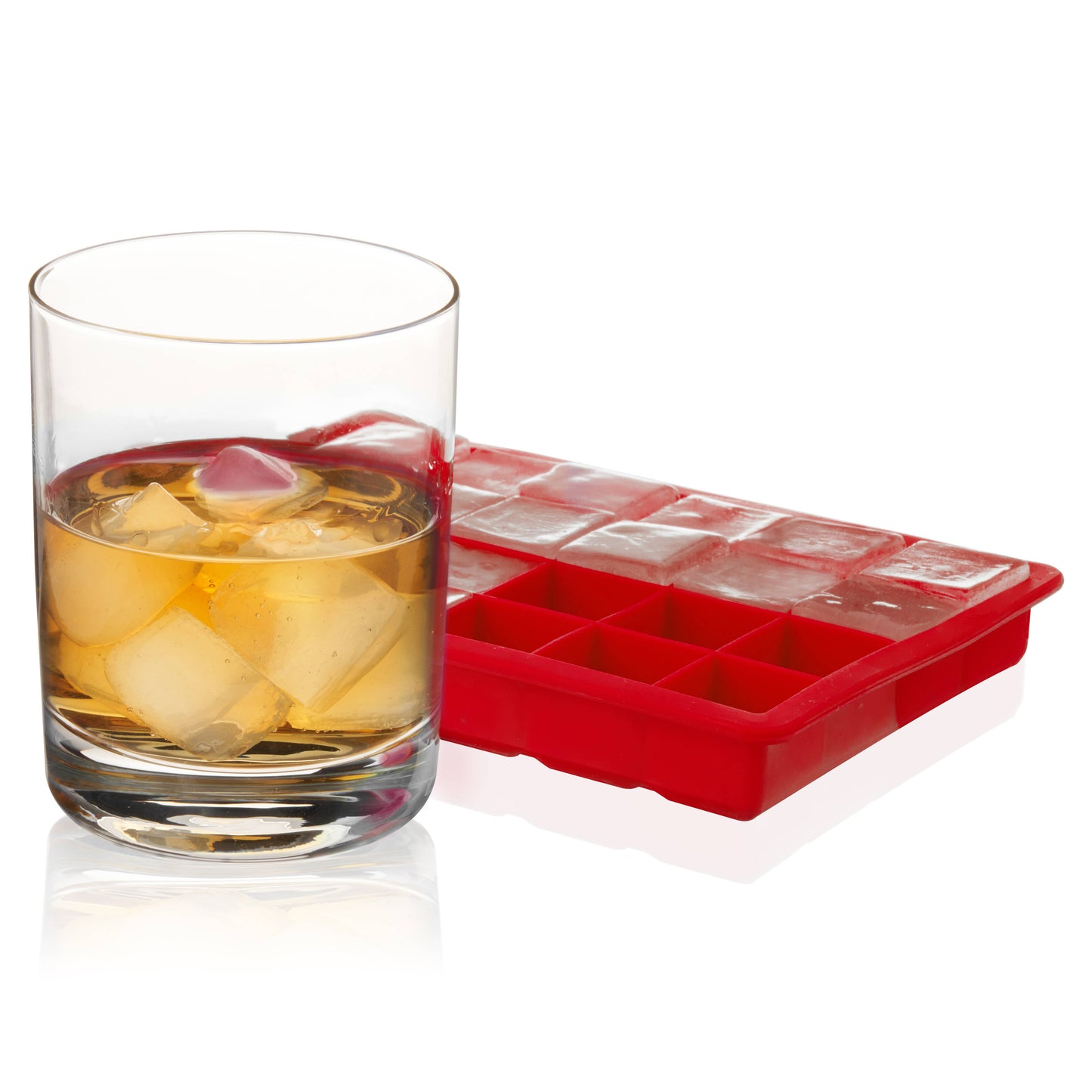 Chill 1" Ice Cube Tray w/ Lid - Blue & Red -Bulk Assortment