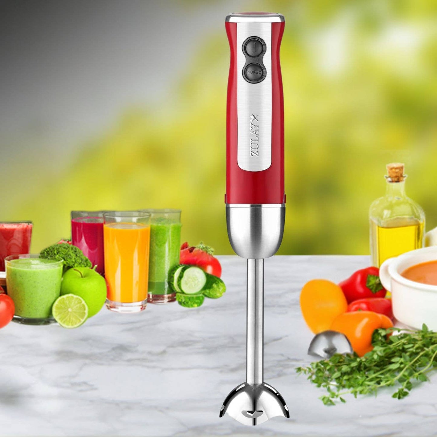 Powerful Immersion Blender Handheld - 800W : Gray