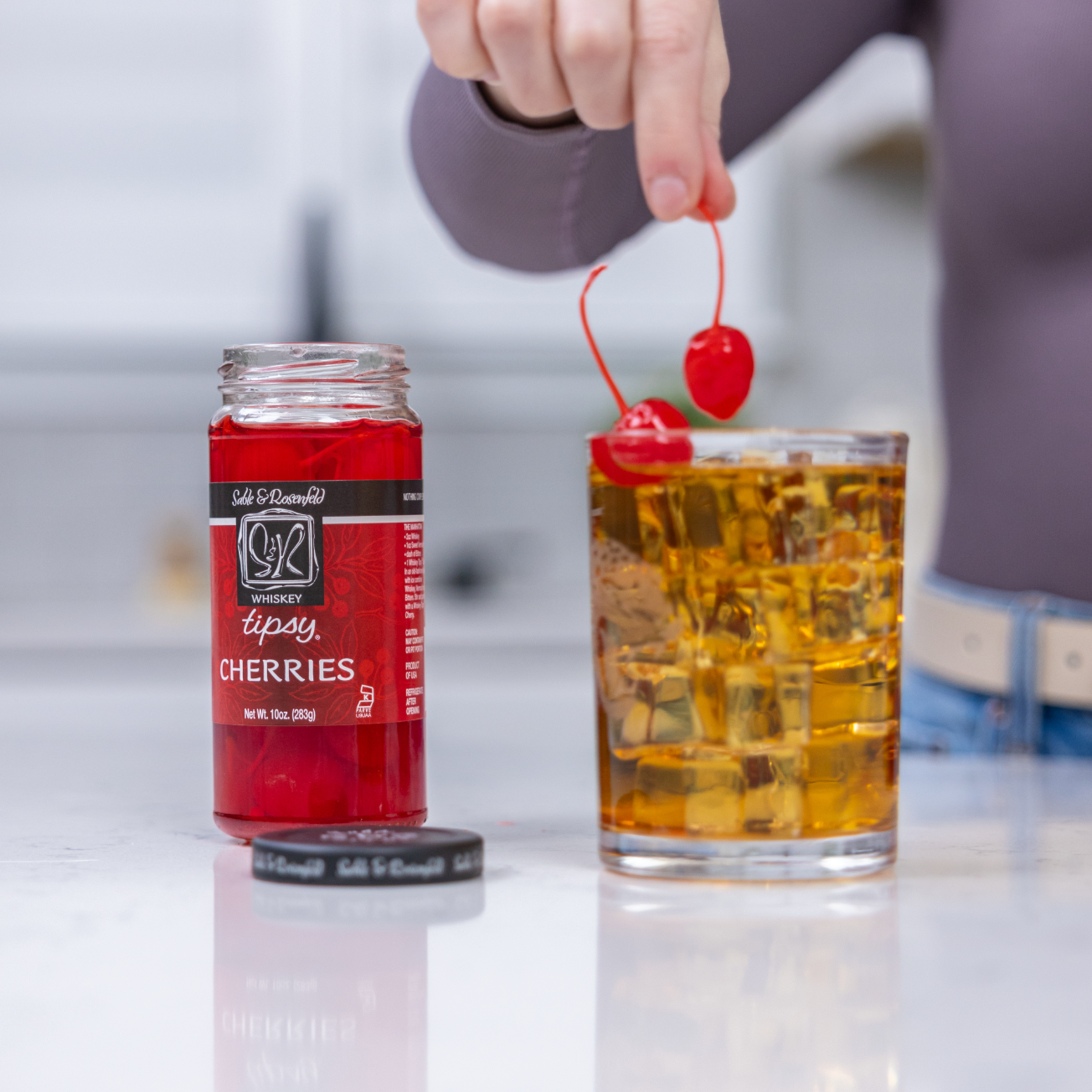 Sable & Rosenfeld Whiskey Tipsy Cherries 10oz / 6