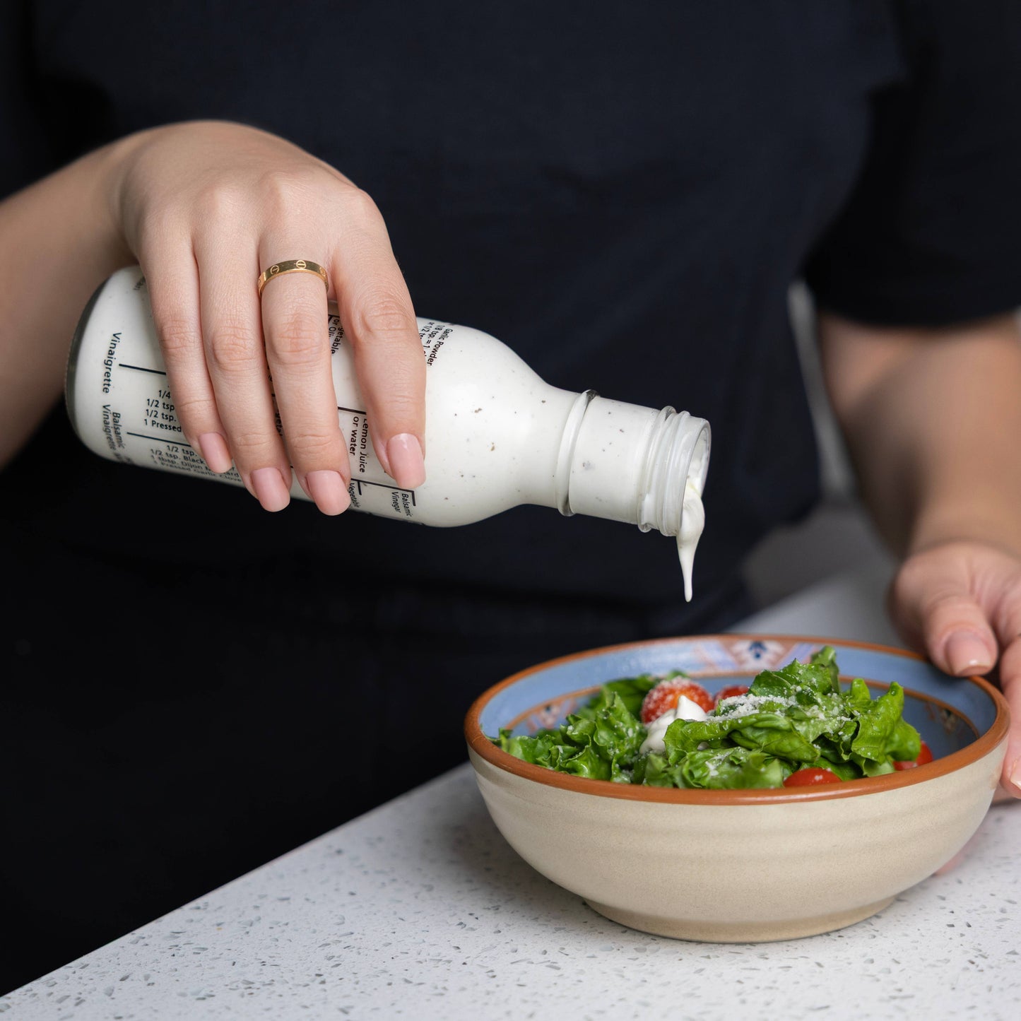 Fox Run Glass Salad Dressing Shaker Bottle, 300 ml/10.15 oz