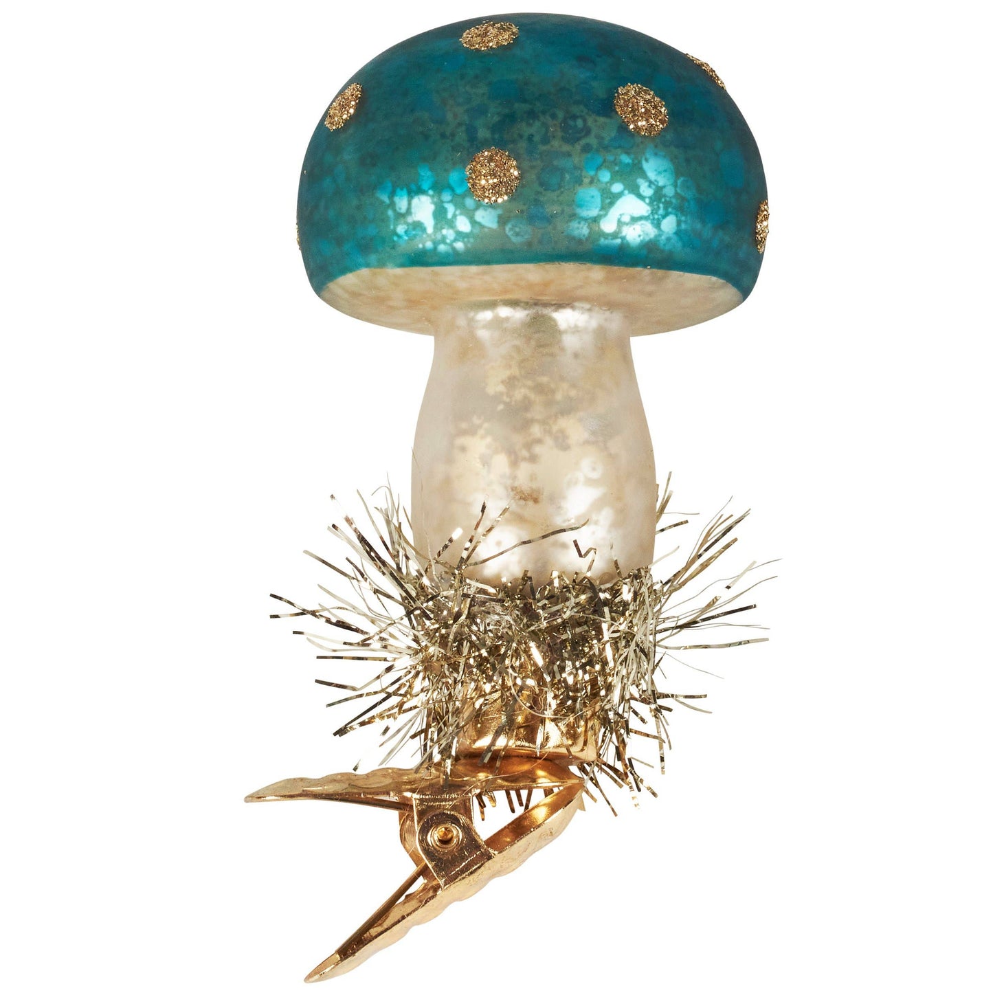 Glass Vintage Mushroom Ornament Set
