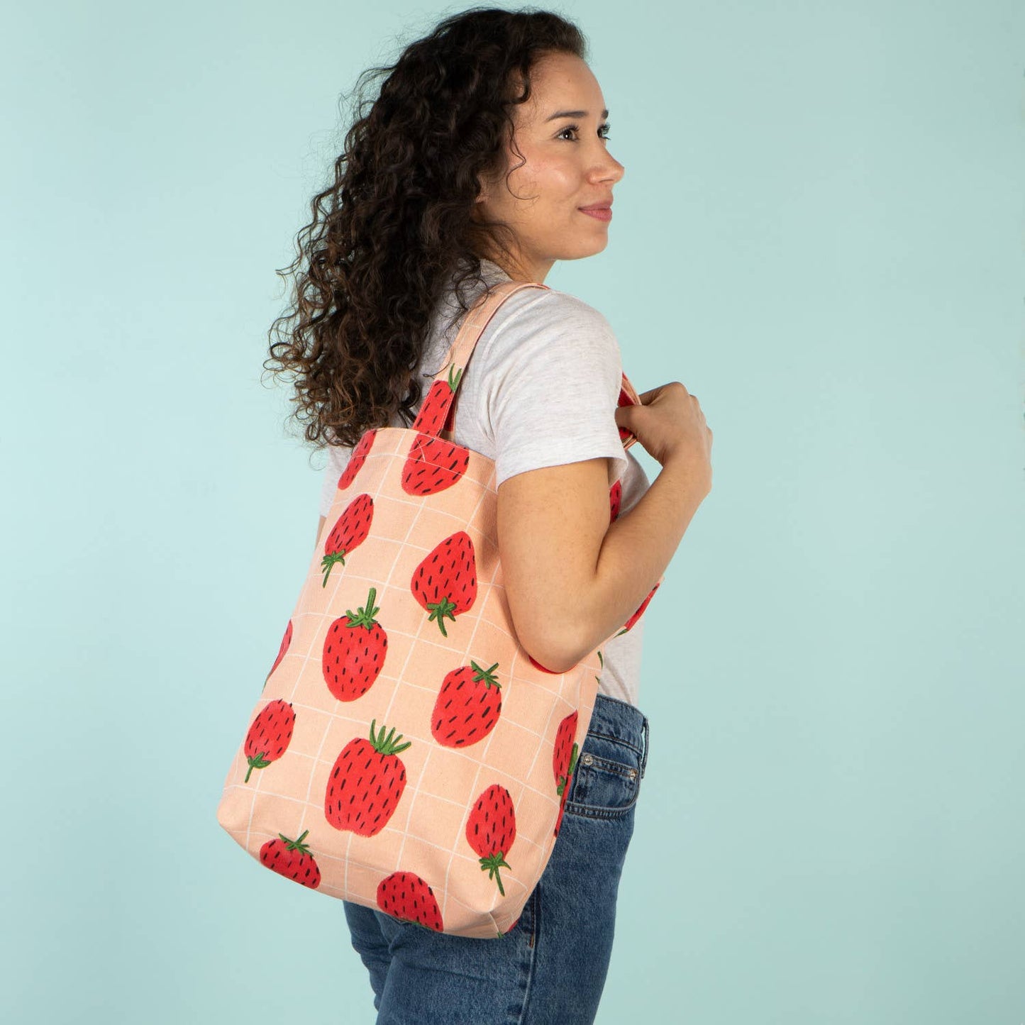 Berry Sweet Tote Bag: Red