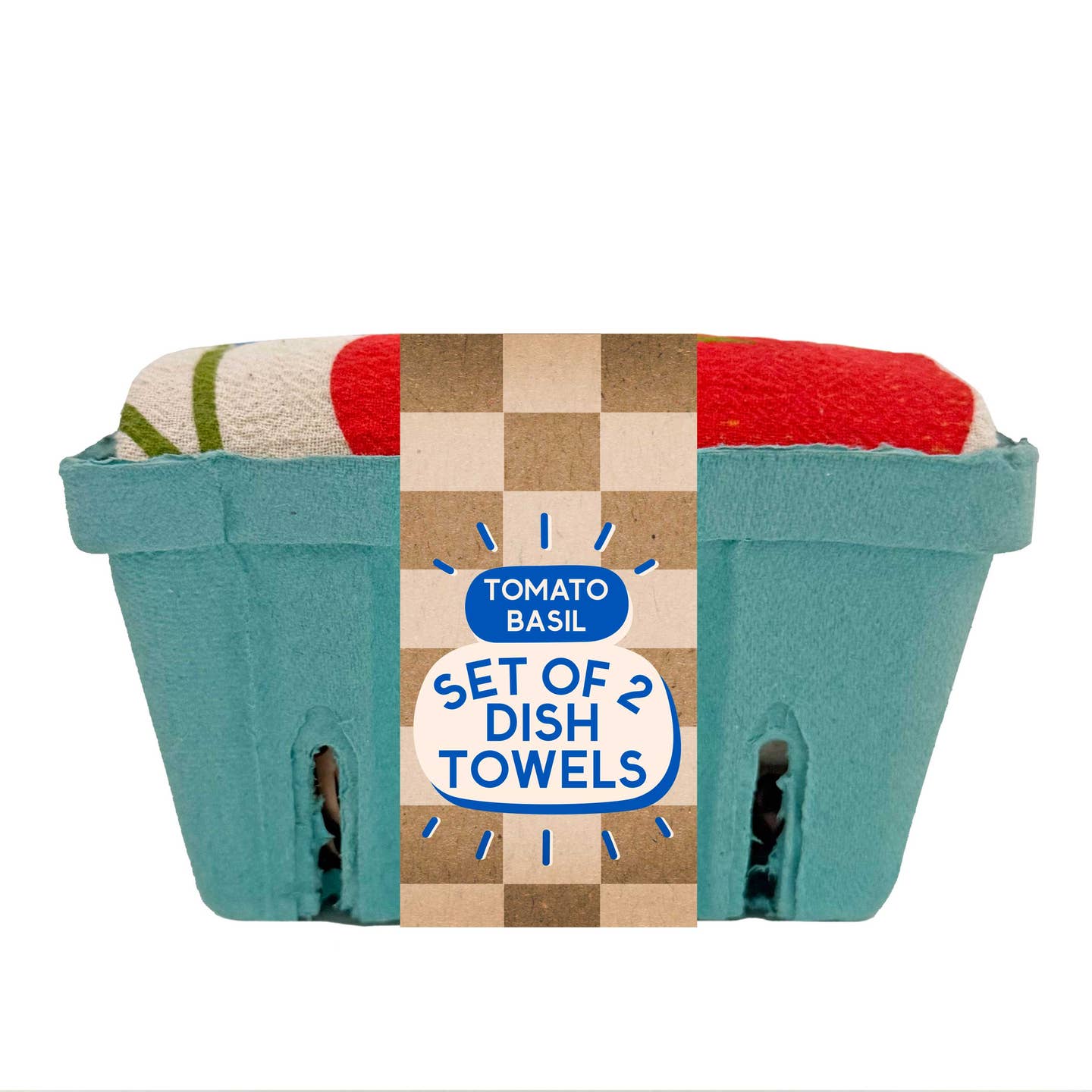 Tomato Basil (Tomato, Basil) - Tea Towel Set of 2