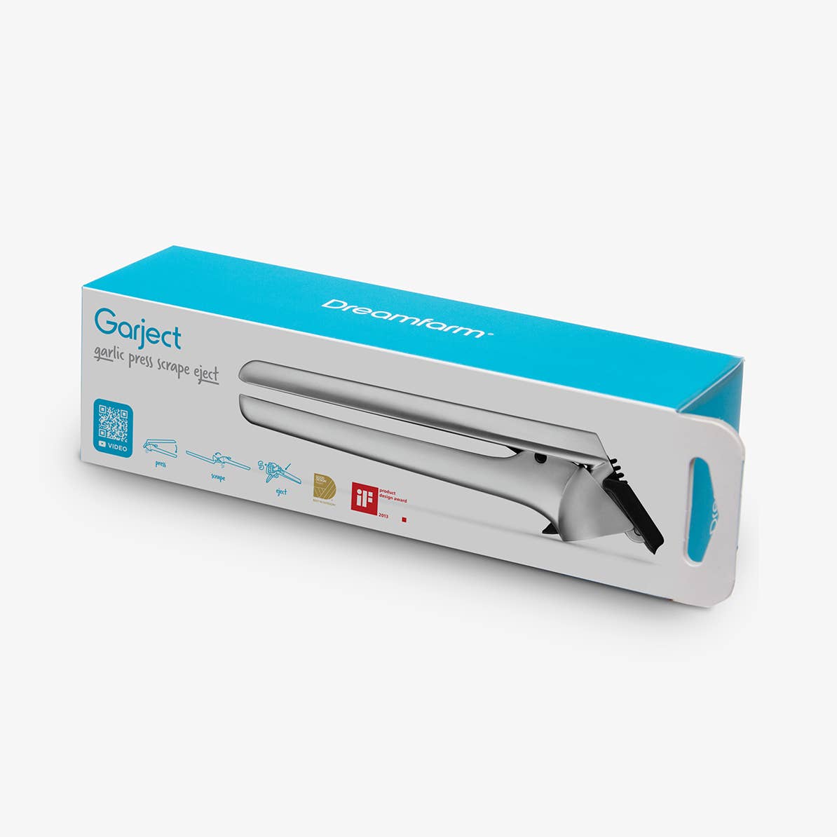 Garject - Garlic Press, Scrape, & Eject: Black