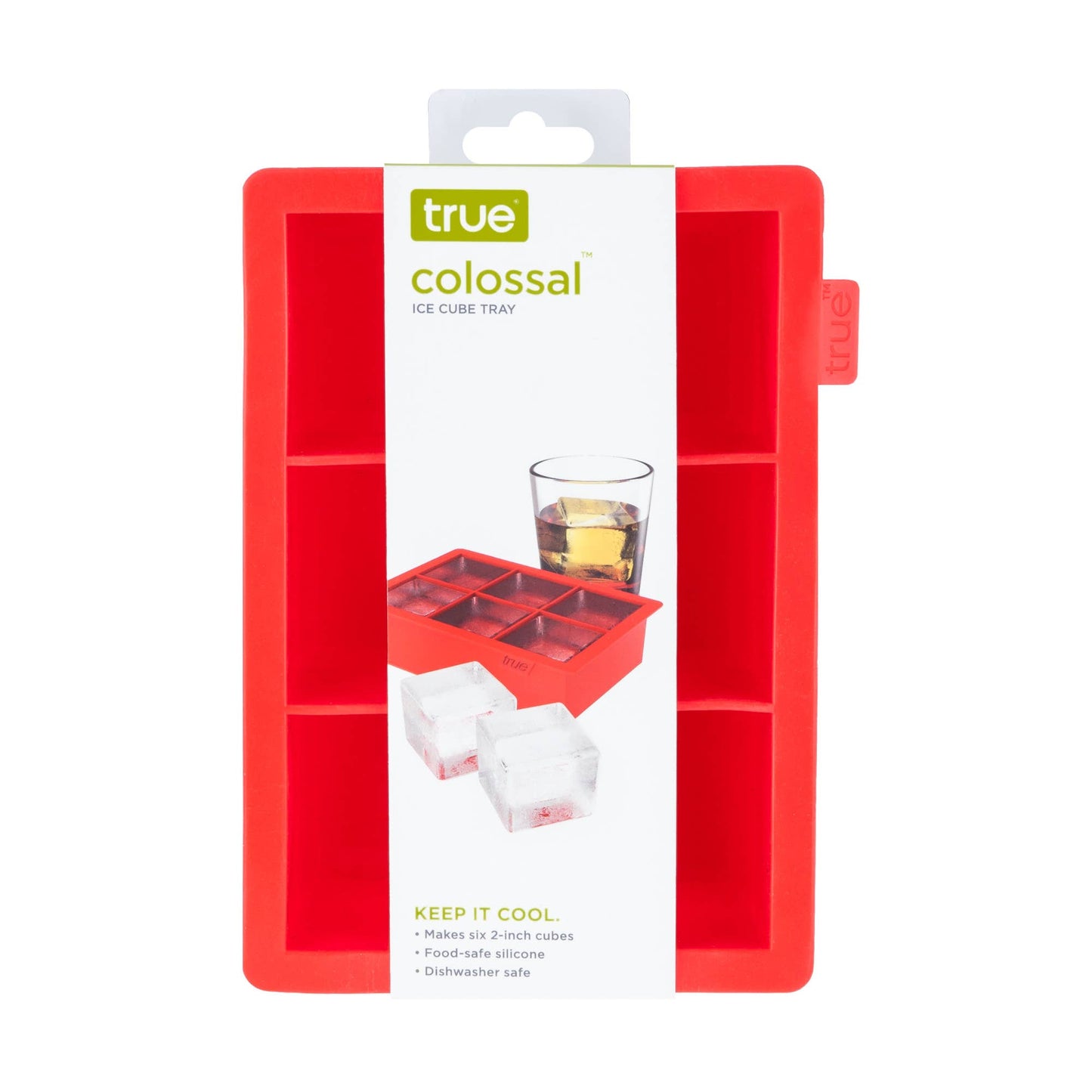 Colossal Silicone 2" Ice Cube Tray - Gray or Red: Gray