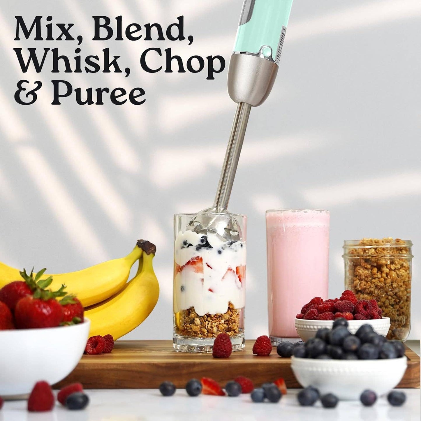 Powerful Immersion Blender Handheld - 800W : Gray