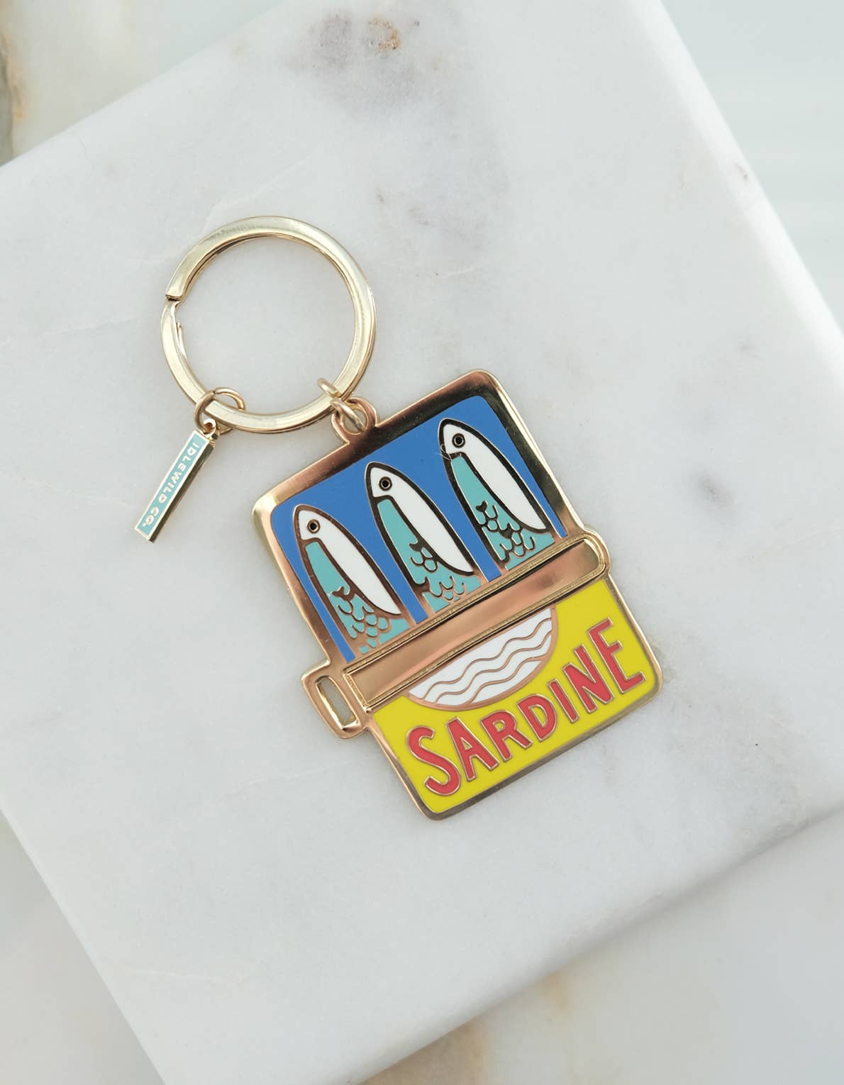 Tinned Fish Enamel Keychain: Unboxed