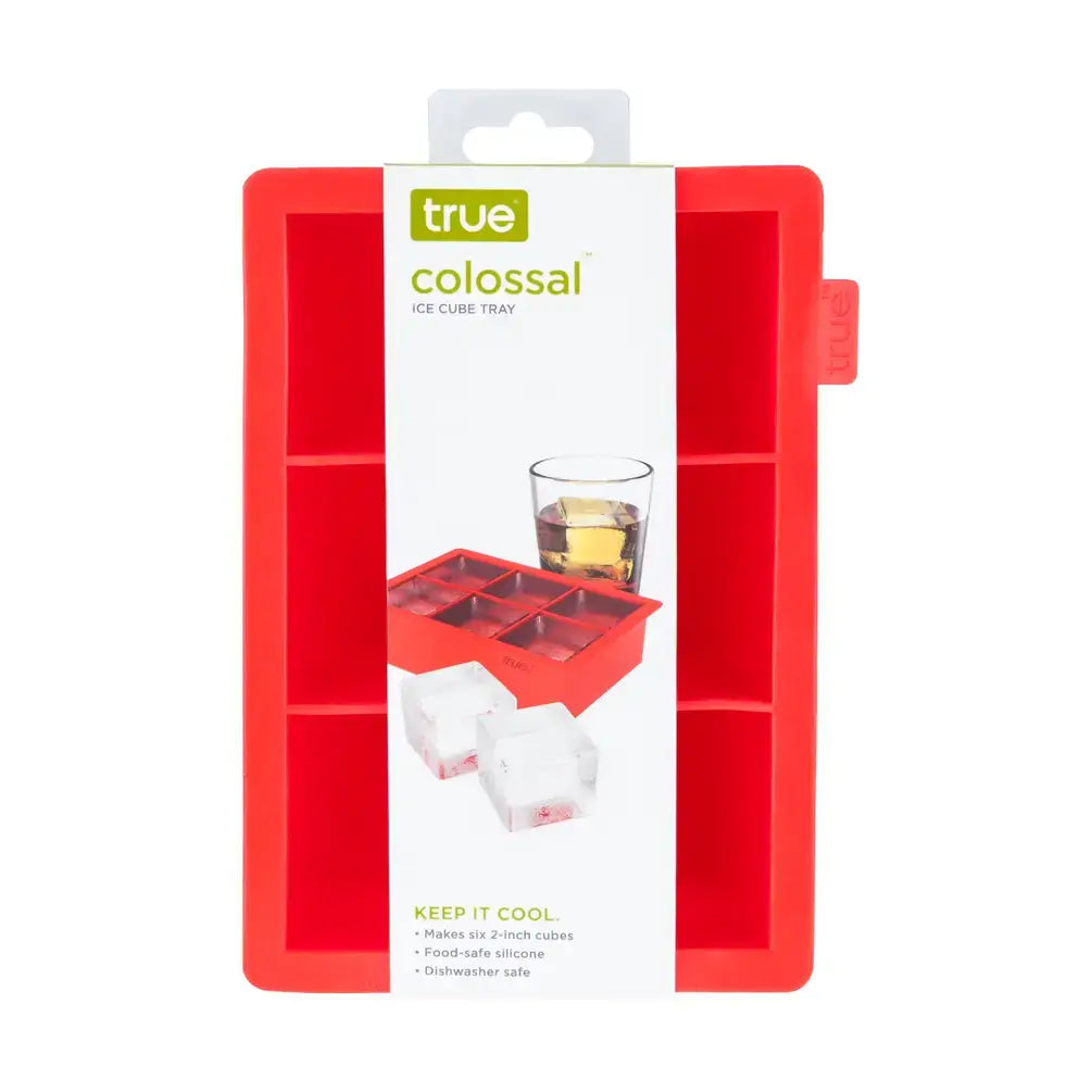 Colossal Silicone 2" Ice Cube Tray - Gray or Red: Red