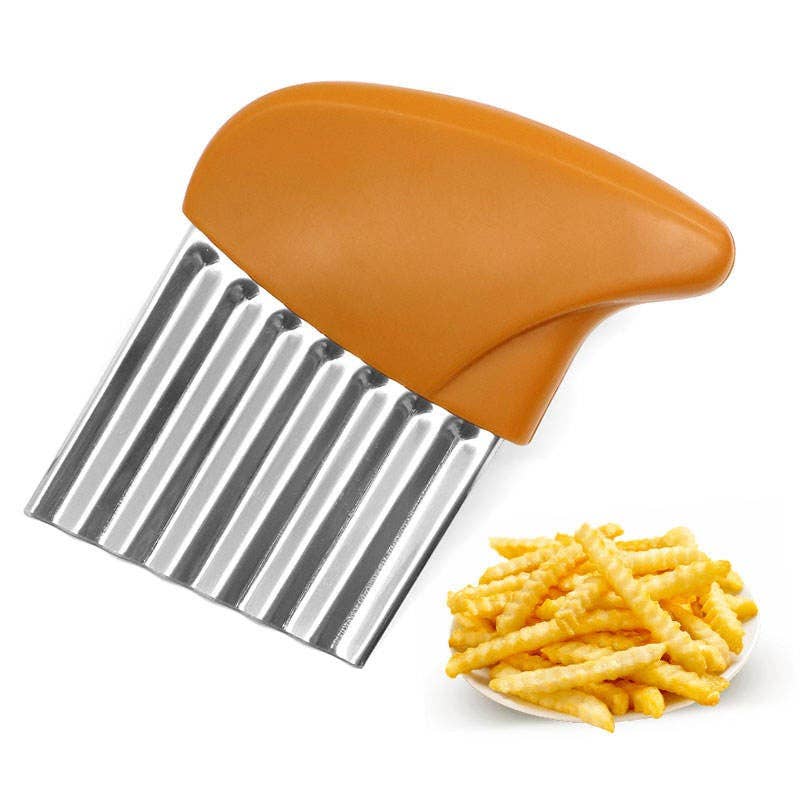 Crinkle cutter for any Vegetable potato chip cutter Stainles: 1 Pack(Mix & Match Colors)