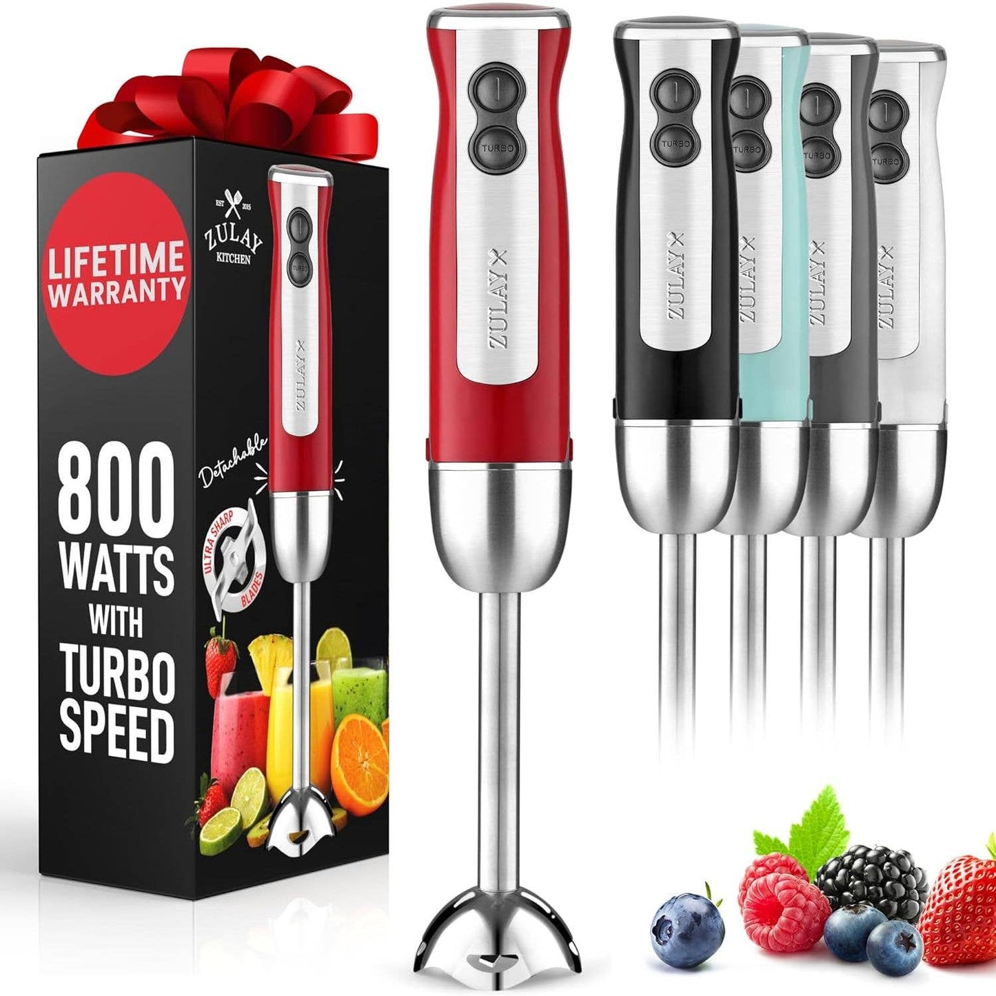 Powerful Immersion Blender Handheld - 800W : Aqua