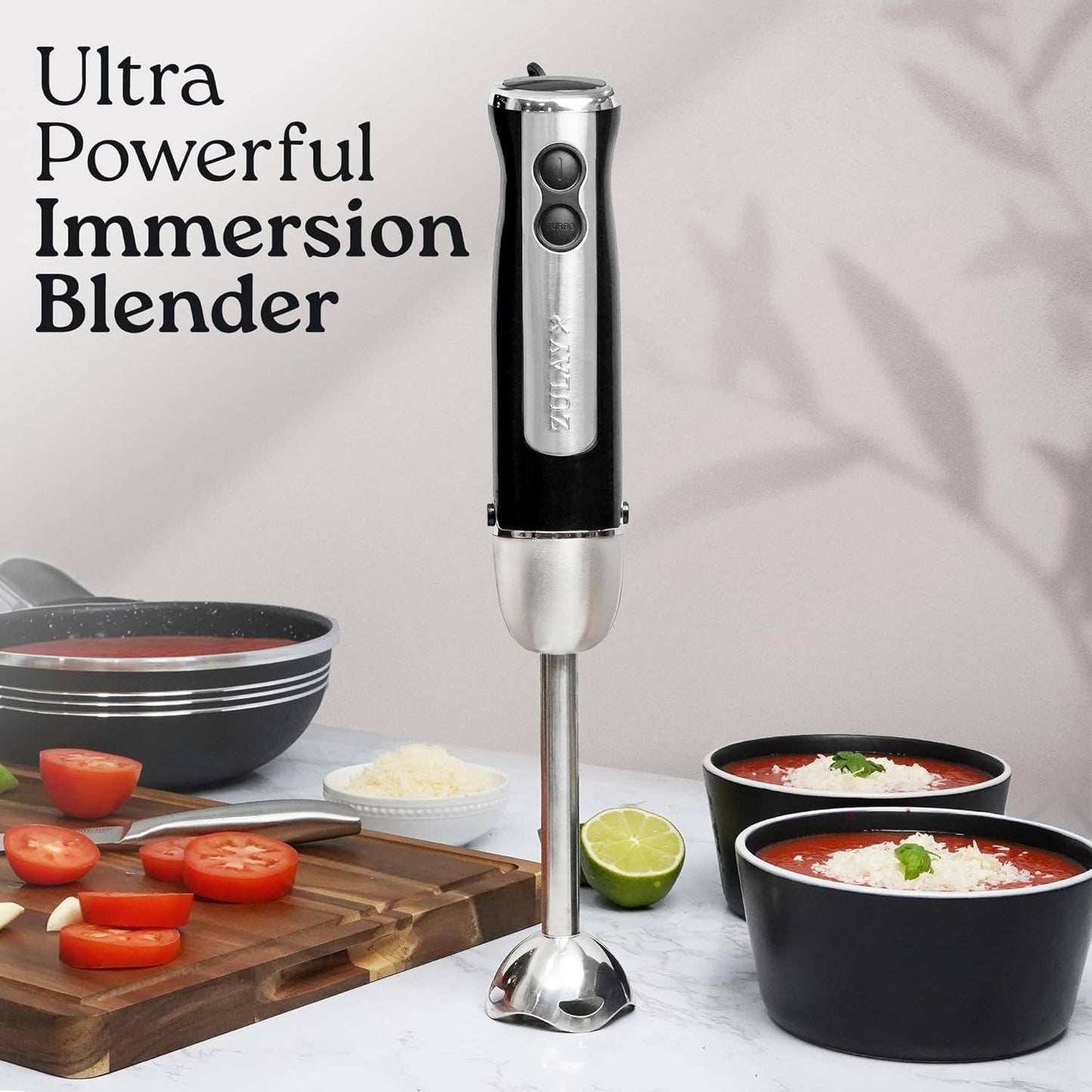 Powerful Immersion Blender Handheld - 800W : Aqua