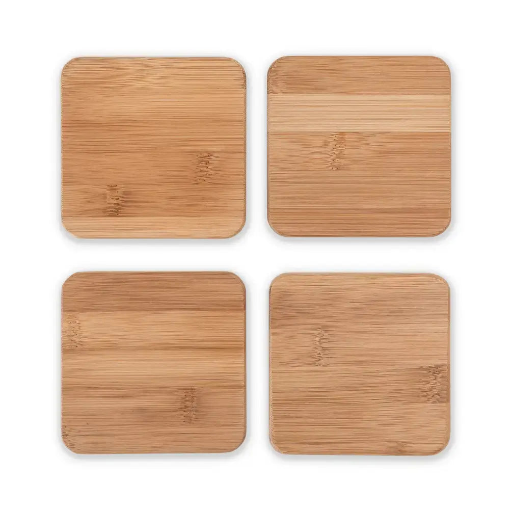 Stack Square Bamboo Coasters - Set of 4