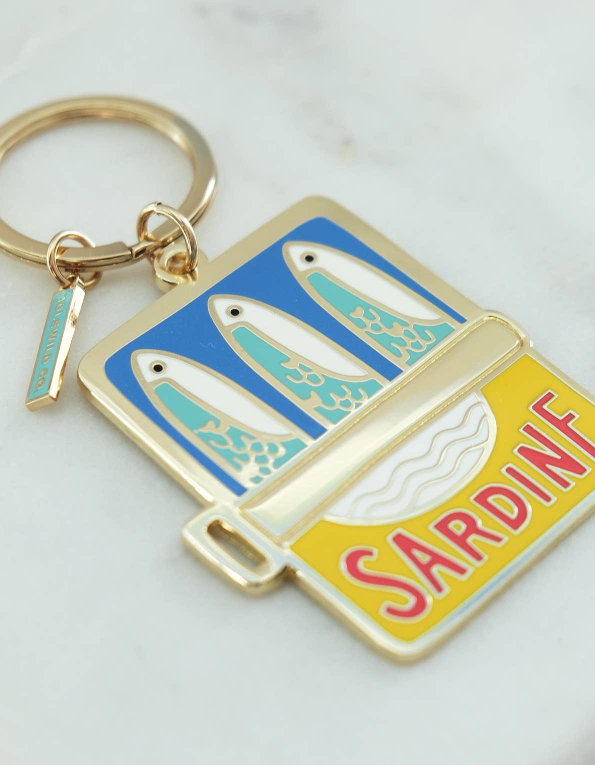 Tinned Fish Enamel Keychain: Unboxed