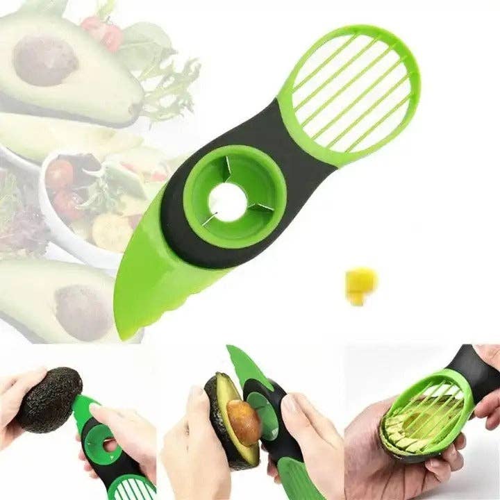 Multi Functional Plastic 3 in 1 Avocado Knife Avocado Cutter: 1 Pack