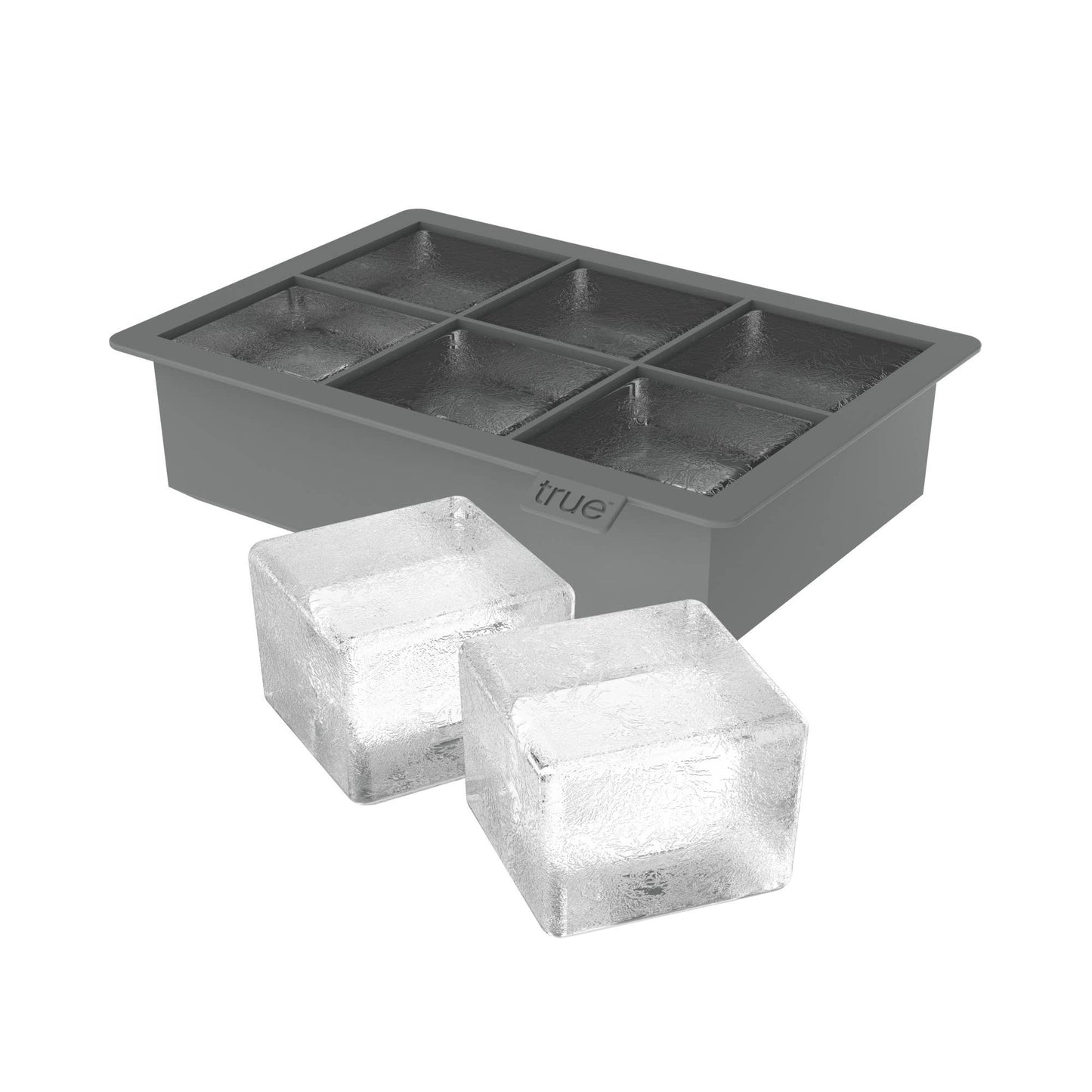 Colossal Silicone 2" Ice Cube Tray - Gray or Red: Gray