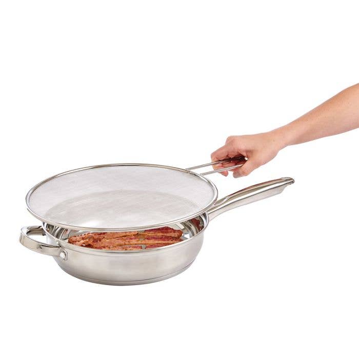 HIC Kitchen Stainless Steel Splatter Screen, 13in
