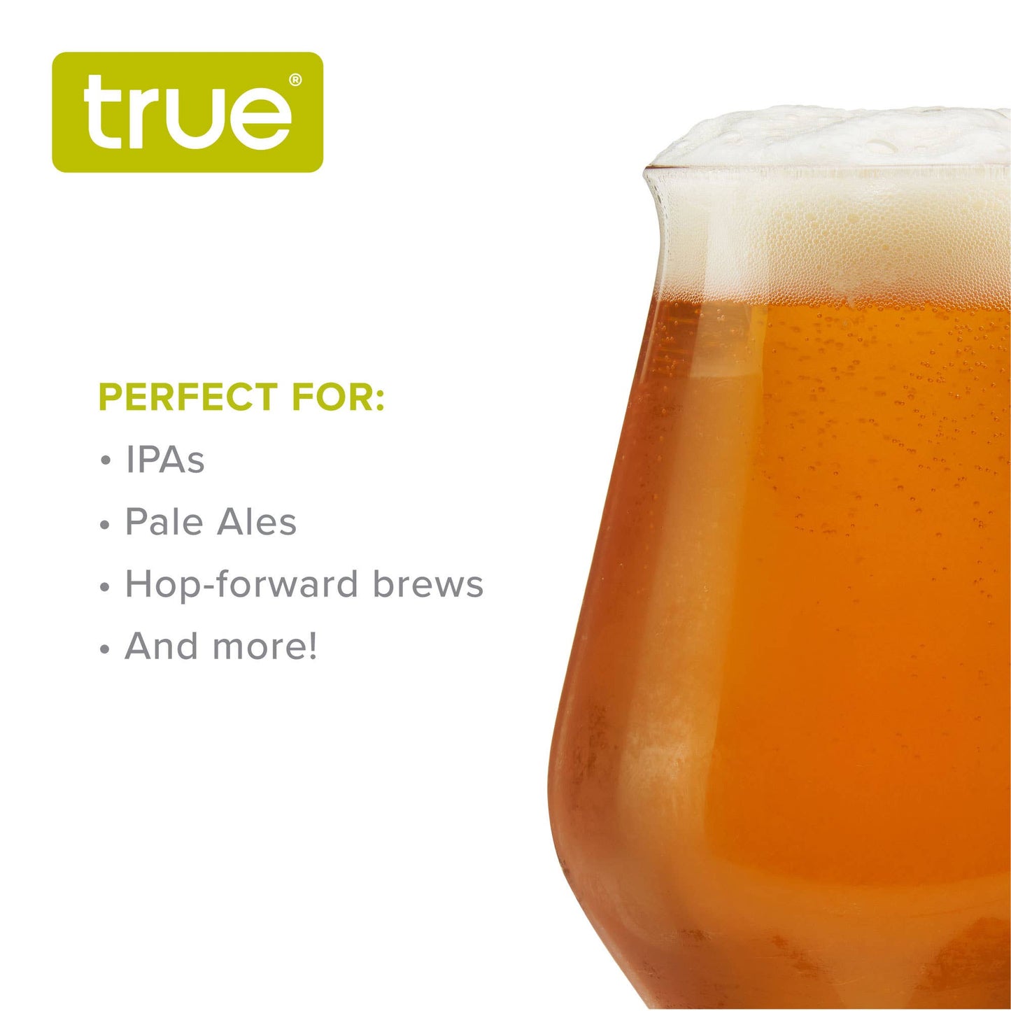 Tapered Glass IPA Beer Glasses - Set of 4