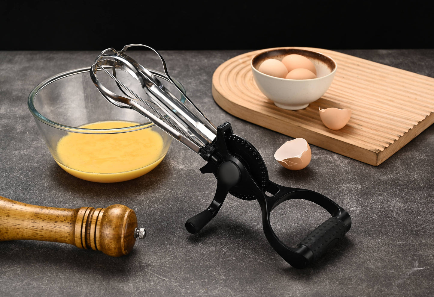 Fox Run Stainless Steel Manual Hand Mixer, 13" x 4"