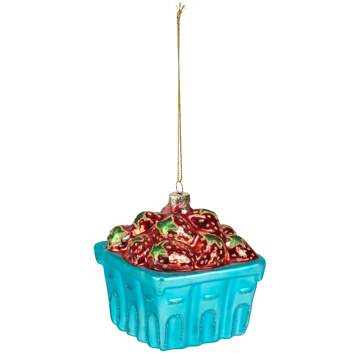 Glass Strawberry Ornament