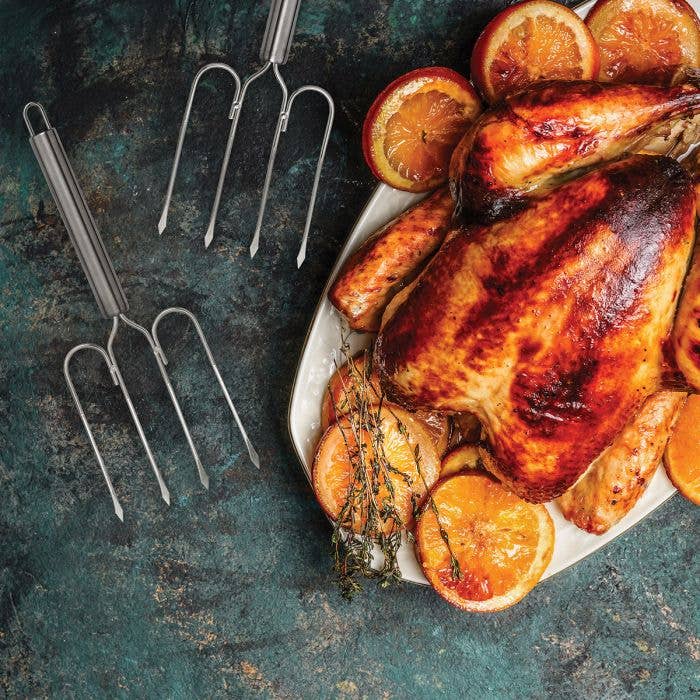 Roasting Turkey Lifter Forks, Set of 2
