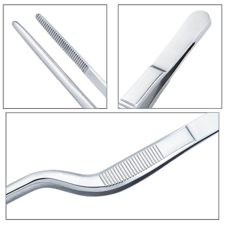 Chef plating Tweezer 8 Inch Stainless Steel Precision: 1 Pack(Mix & Match Colors)