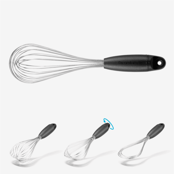 Flisk fold flat balloon whisk - Black