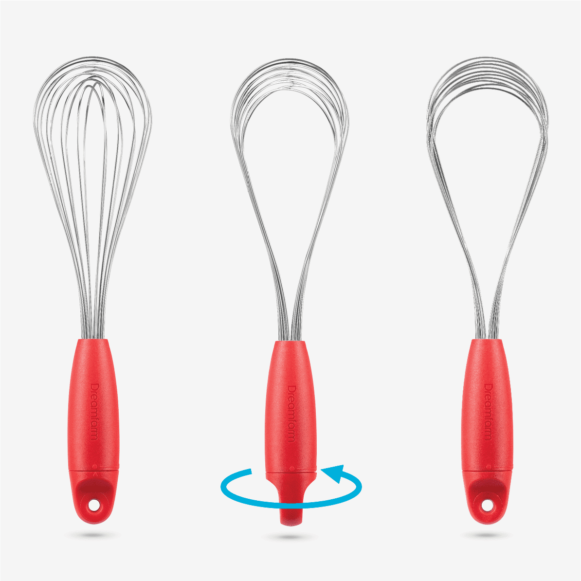 Flisk fold flat balloon whisk - Red