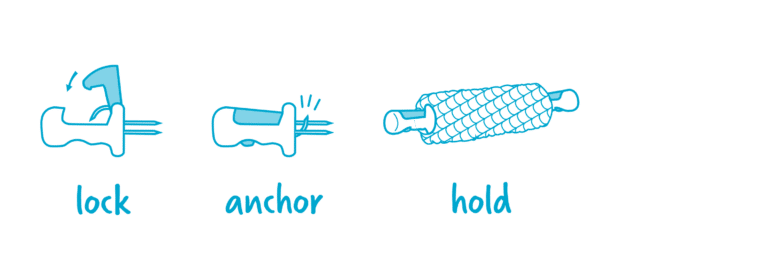 Lockhorns - anchor lock corn holders- set of 4