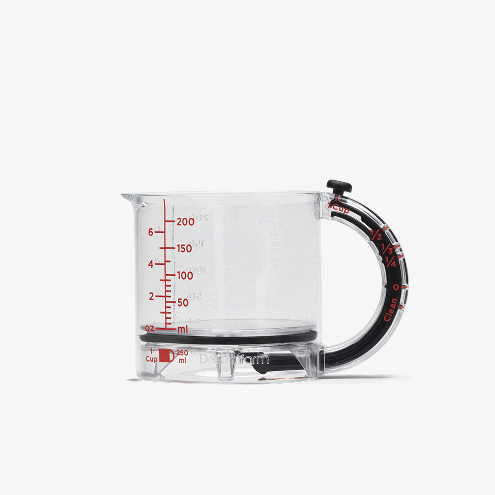 Upcup scrape up measuing cup