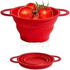 GIR Collapsible Colander & Steamer: Red
