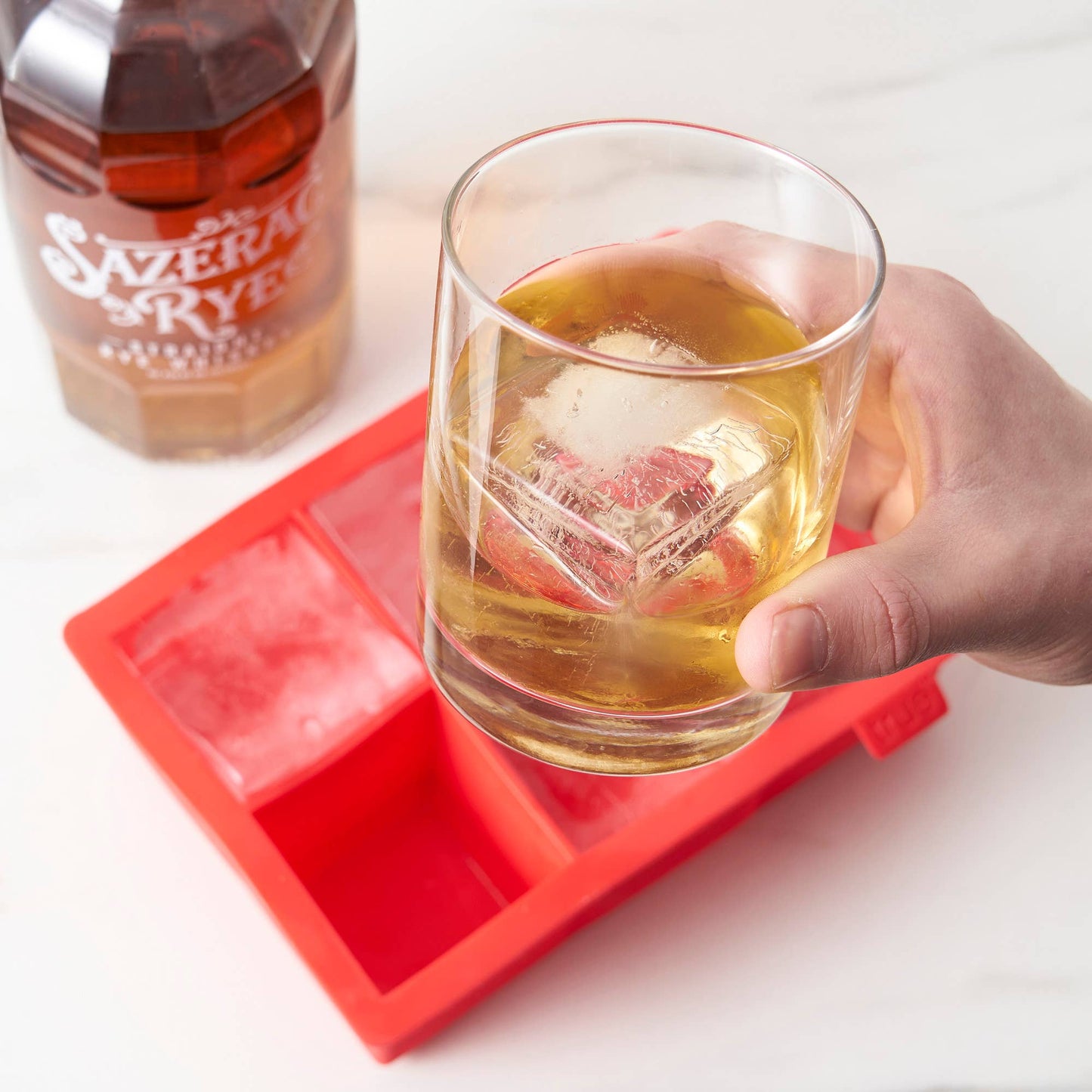 Colossal Silicone 2" Ice Cube Tray - Gray or Red: Gray