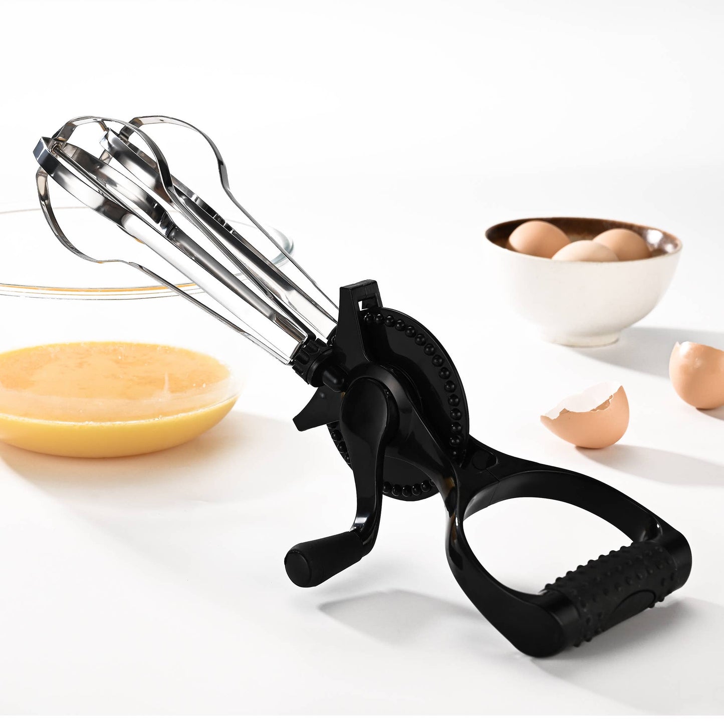 Fox Run Stainless Steel Manual Hand Mixer, 13" x 4"