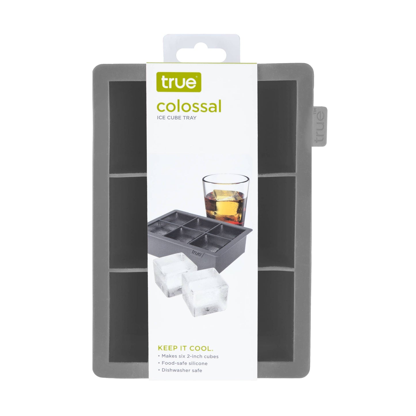 Colossal Silicone 2" Ice Cube Tray - Gray or Red: Red