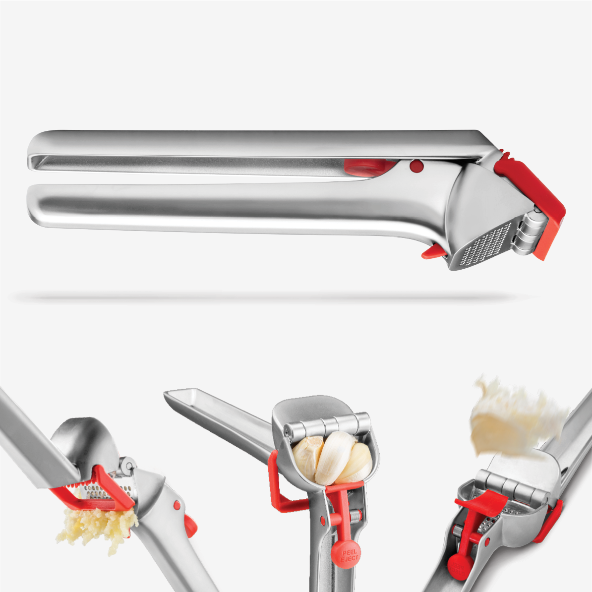 Garject - Garlic Press, Scrape, & Eject: Black