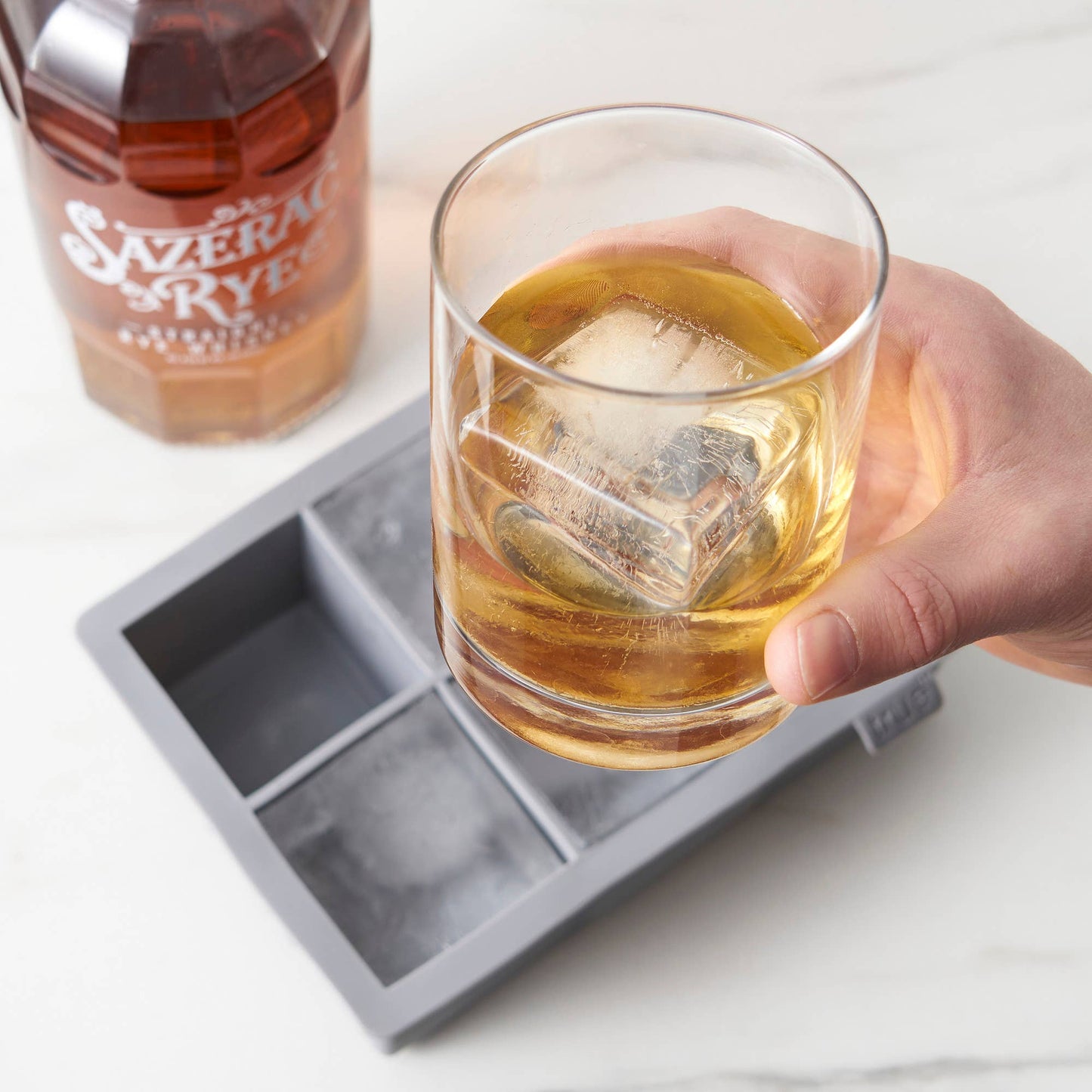 Colossal Silicone 2" Ice Cube Tray - Gray or Red: Gray