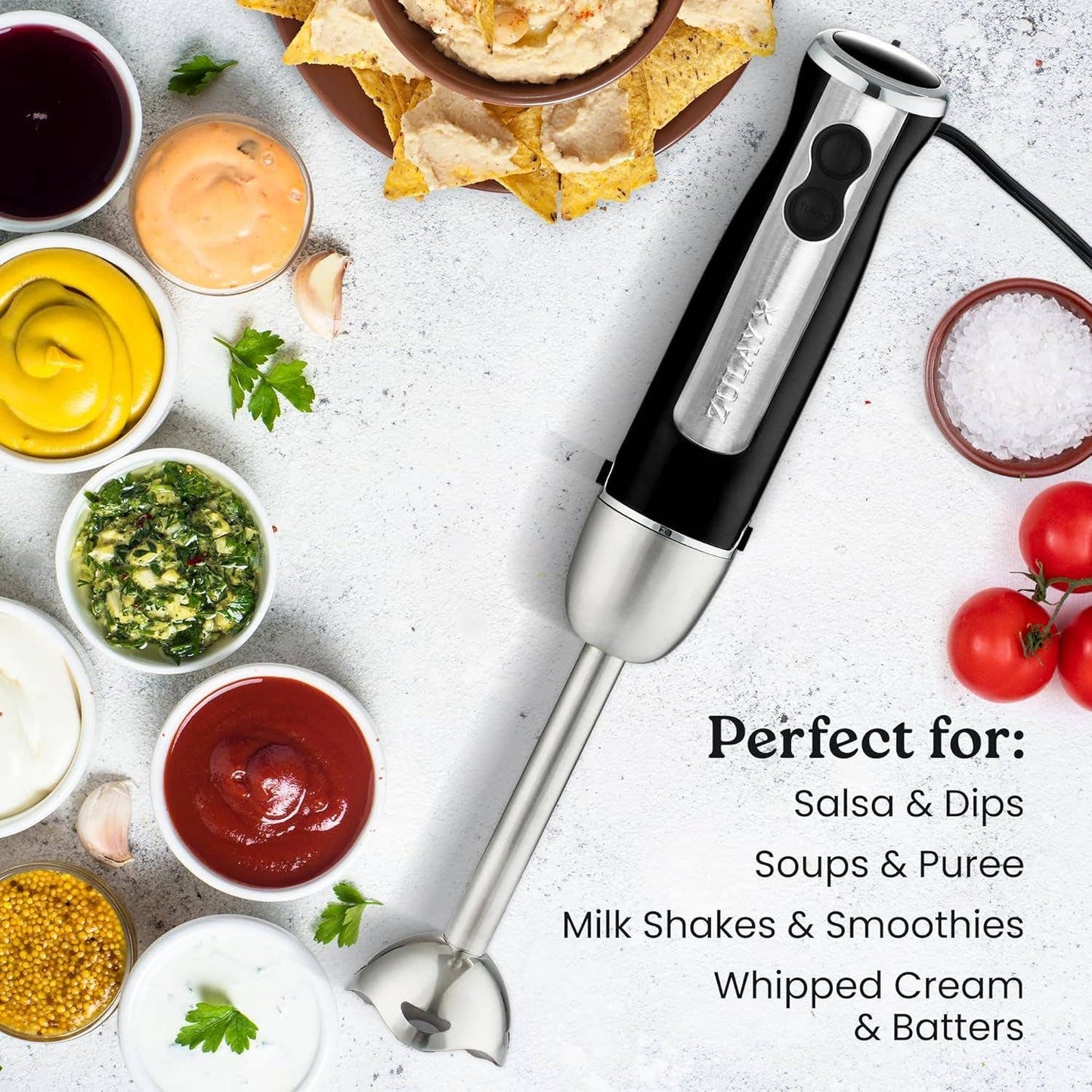 Powerful Immersion Blender Handheld - 800W : Aqua