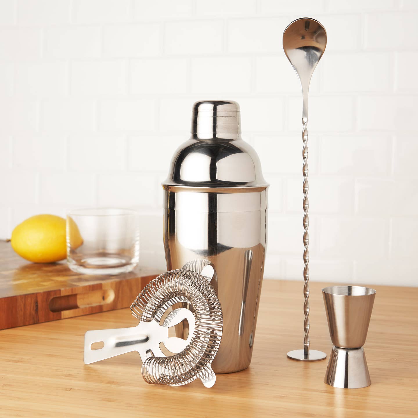 True Stainless Steel Barware Set