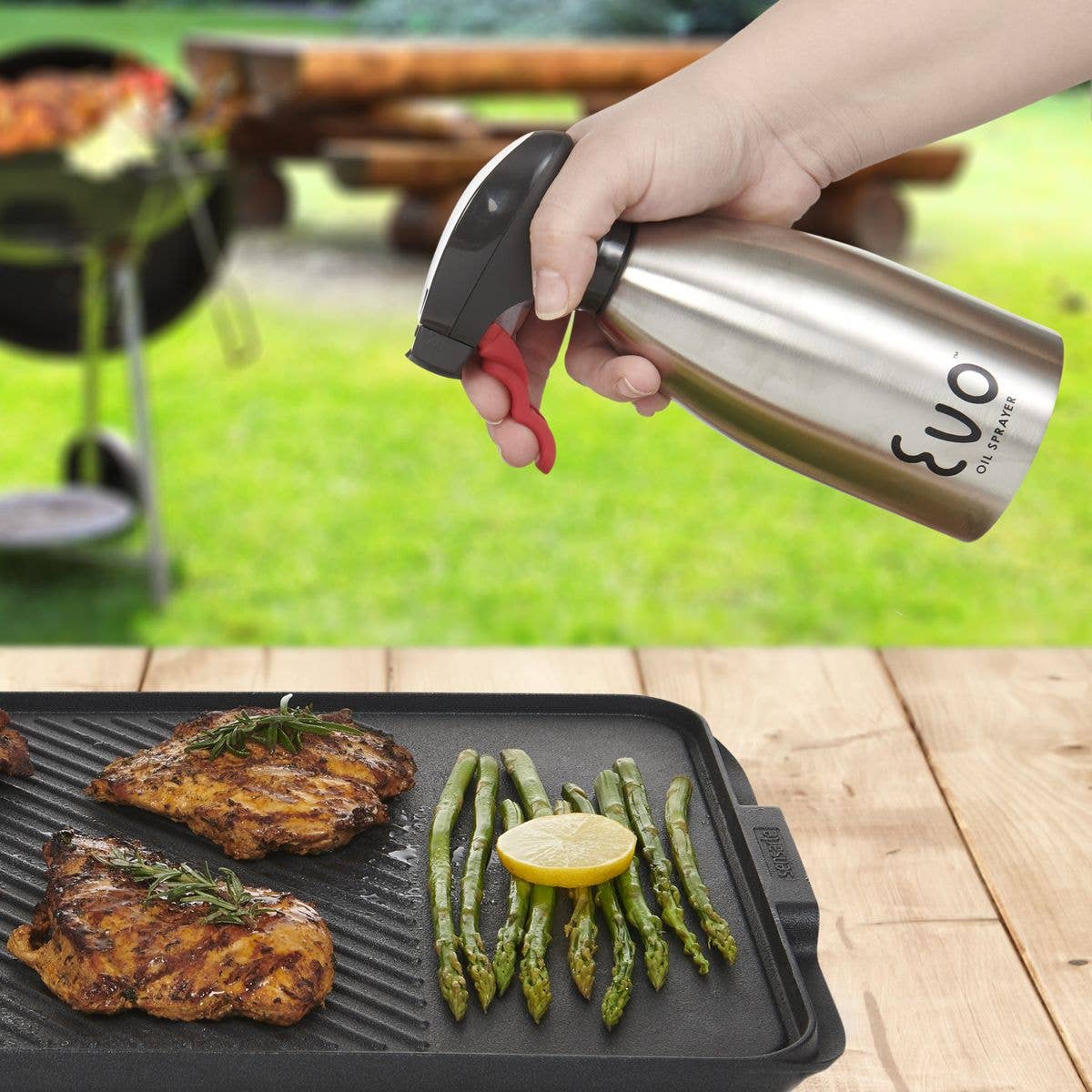 Evo Oil Sprayer, Stainless Steel, 16oz