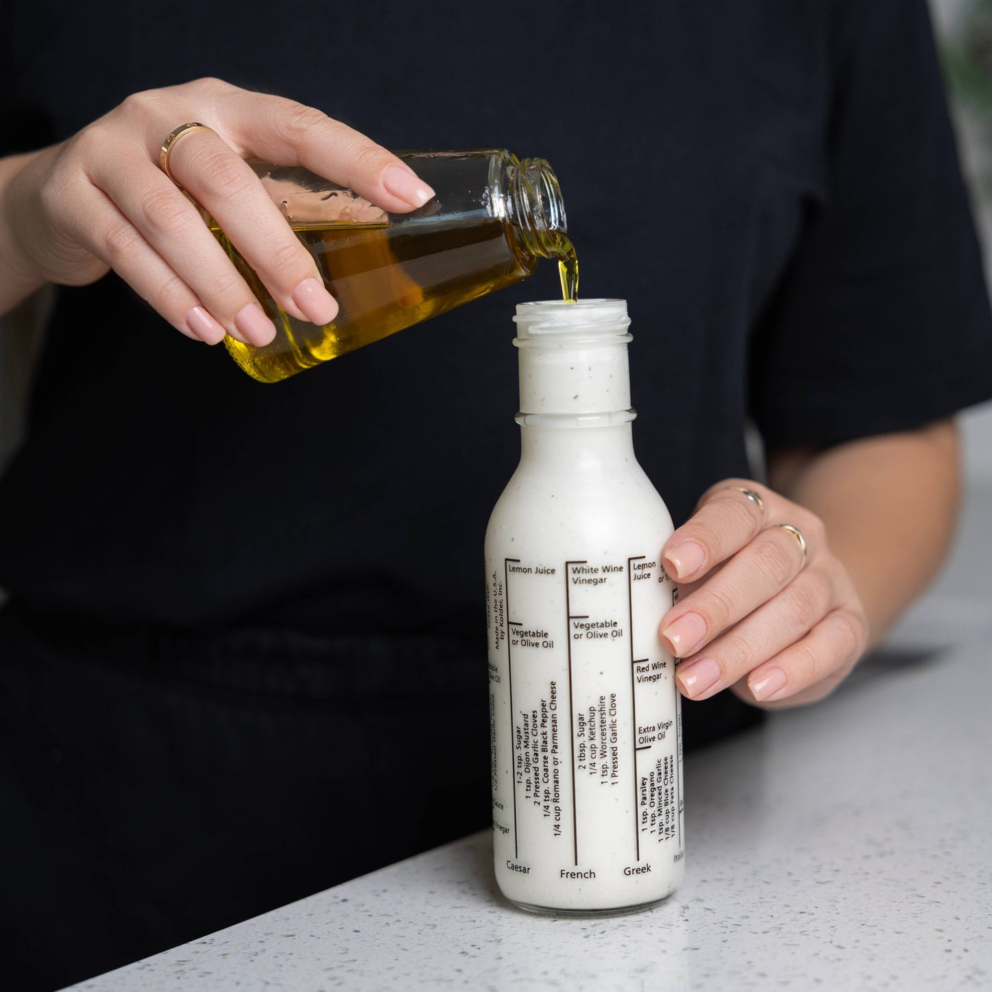 Fox Run Glass Salad Dressing Shaker Bottle, 300 ml/10.15 oz