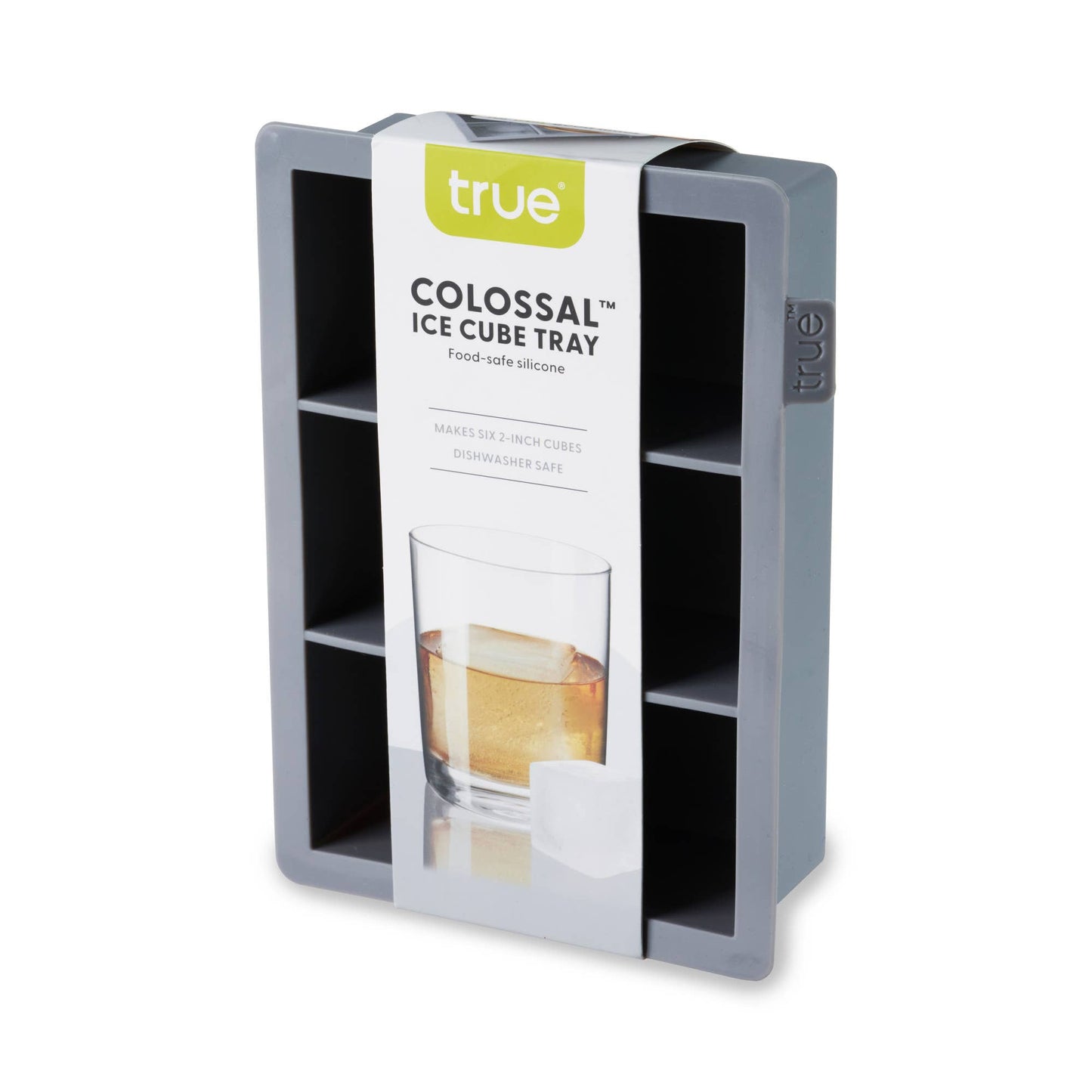 Colossal Silicone 2" Ice Cube Tray - Gray or Red: Gray