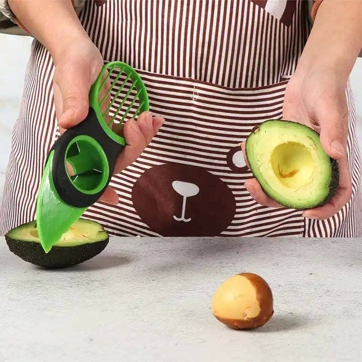 Multi Functional Plastic 3 in 1 Avocado Knife Avocado Cutter: 1 Pack