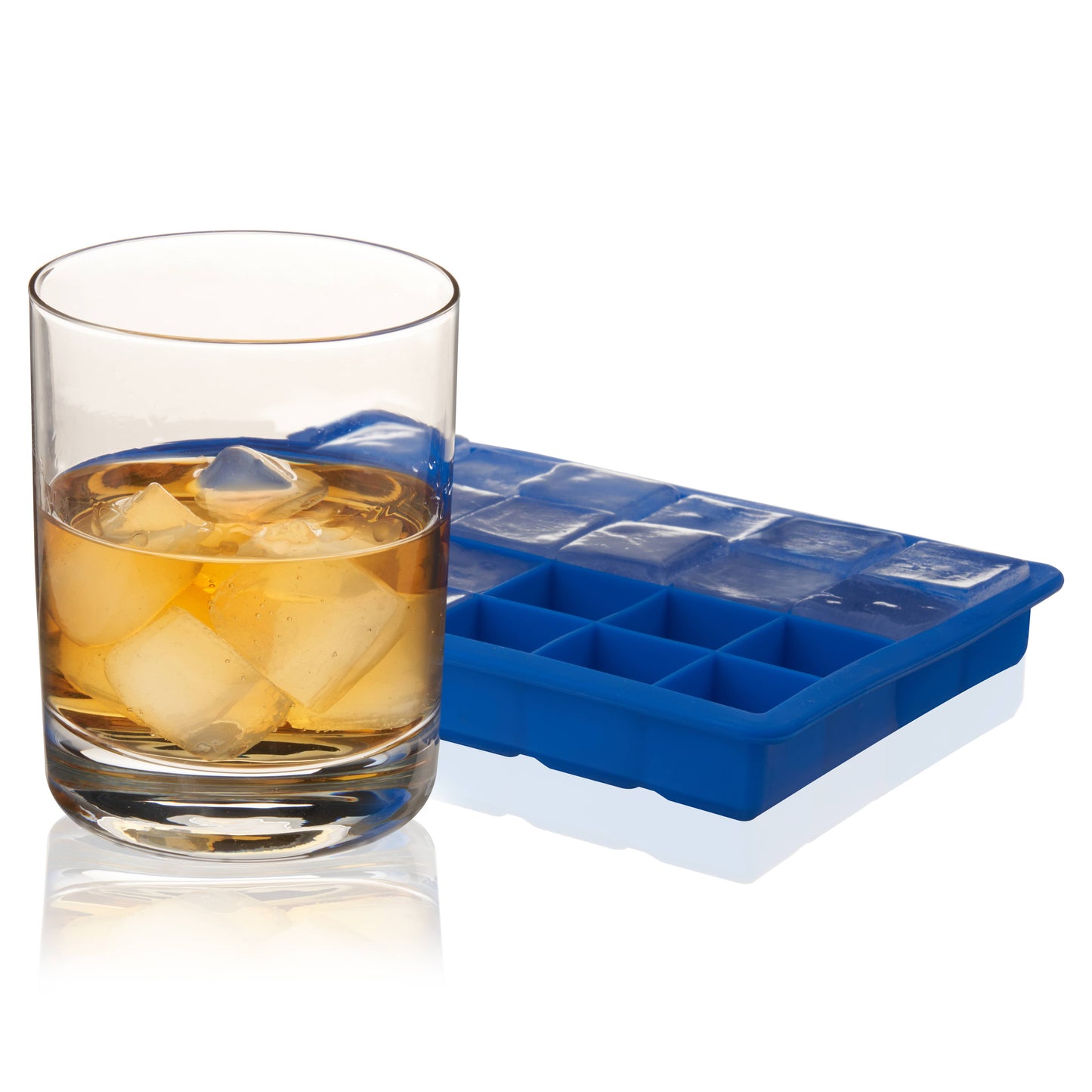 Chill 1" Ice Cube Tray w/ Lid - Blue & Red -Bulk Assortment