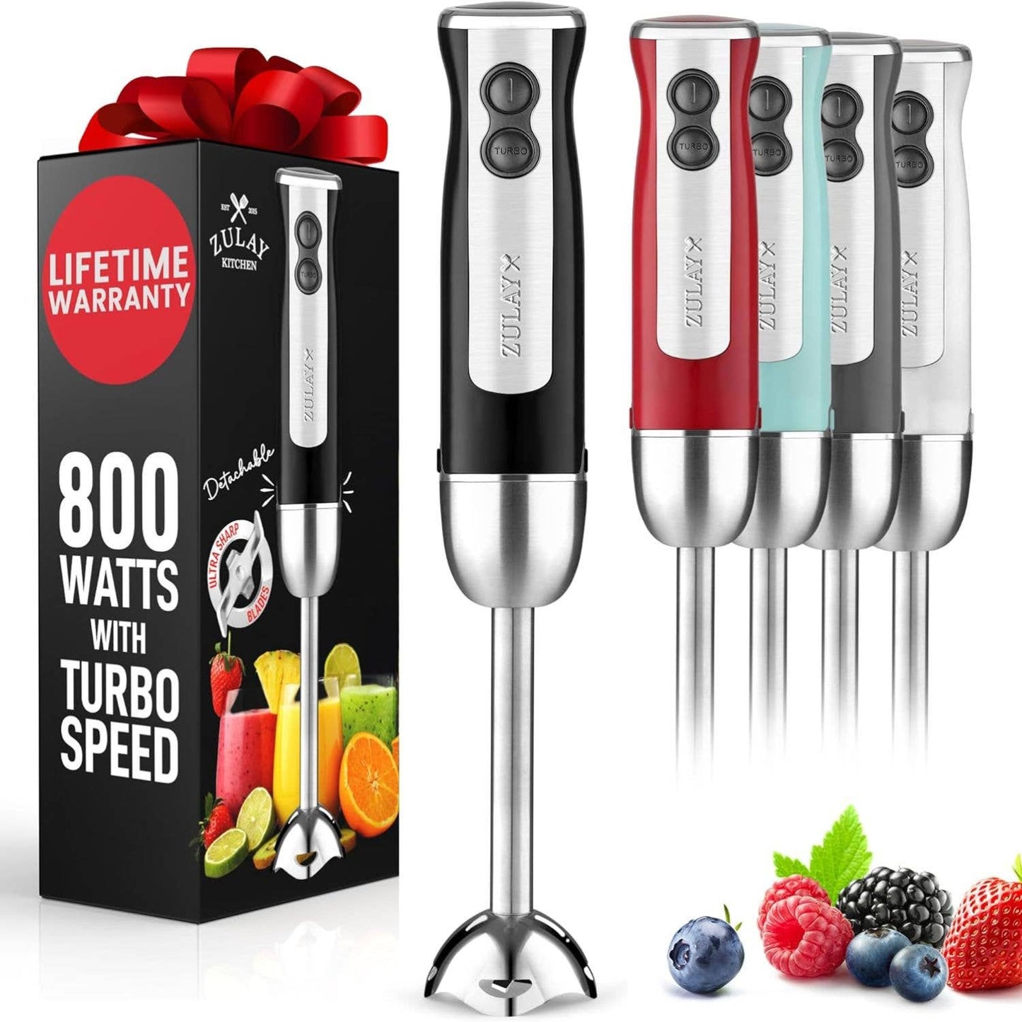 Powerful Immersion Blender Handheld - 800W : Aqua