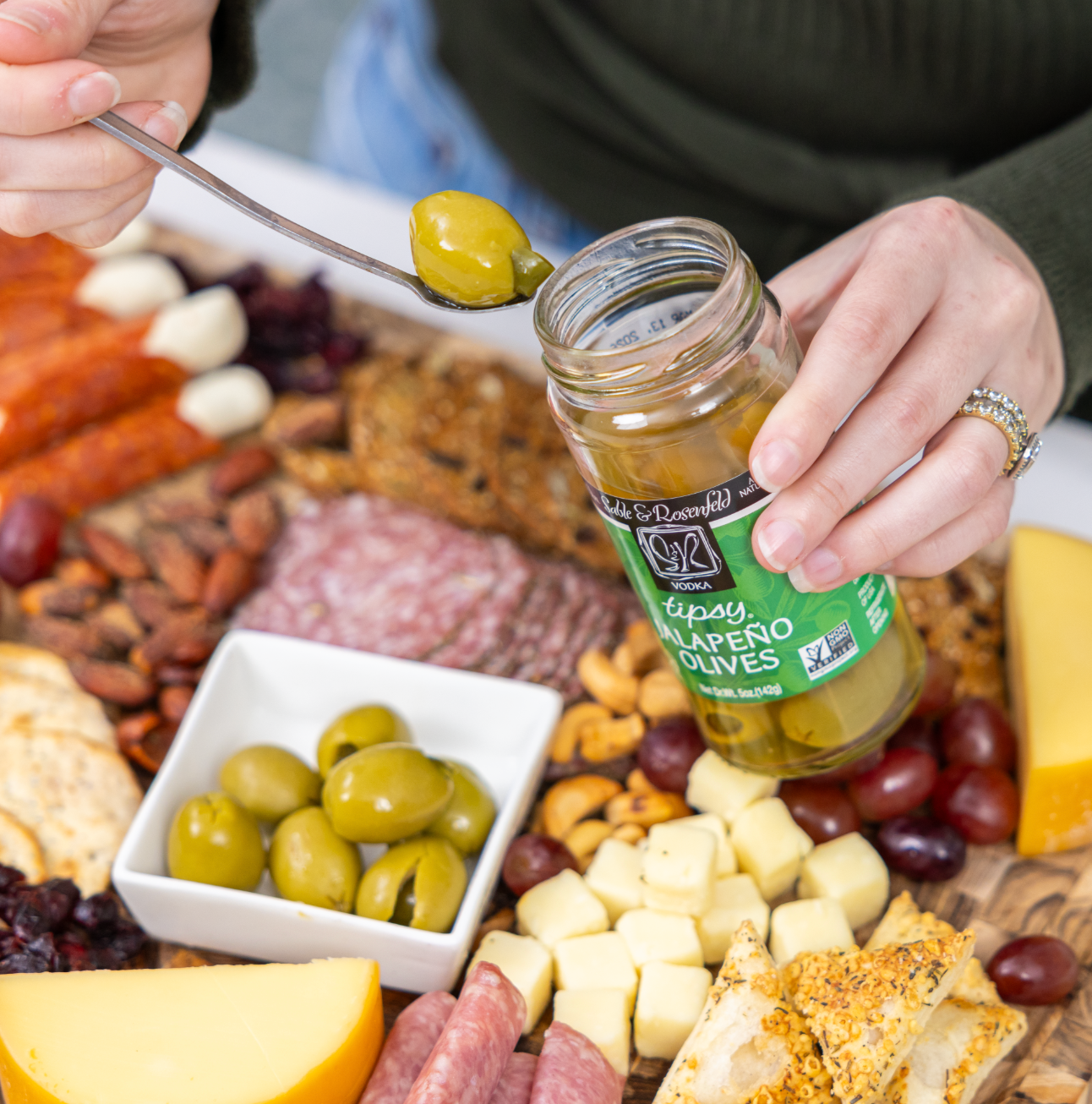 Sable & Rosenfeld All Natural Tipsy Vodka Jalapeno Olives 5o