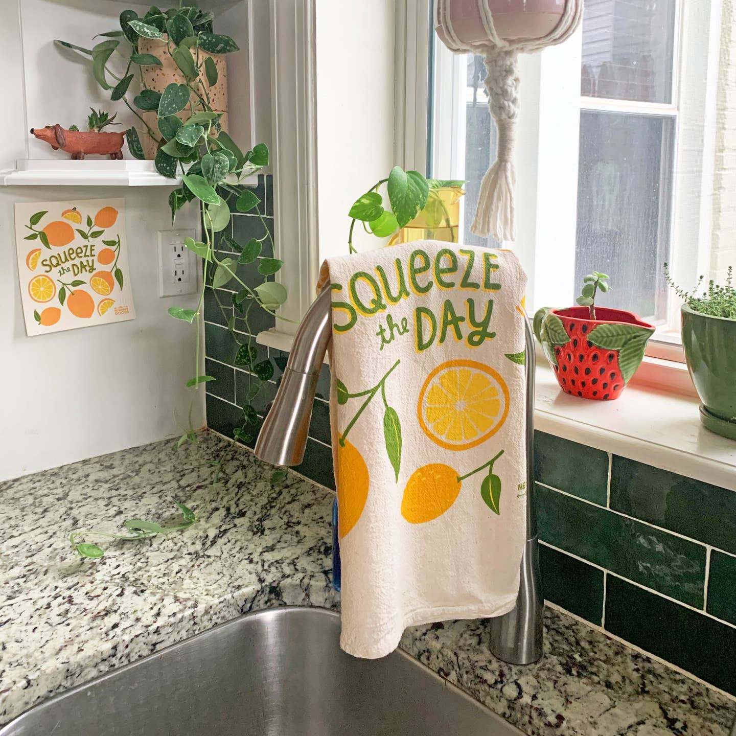 Olives with A Twist (Olive, Lemon) - Tea Towel Set of 2
