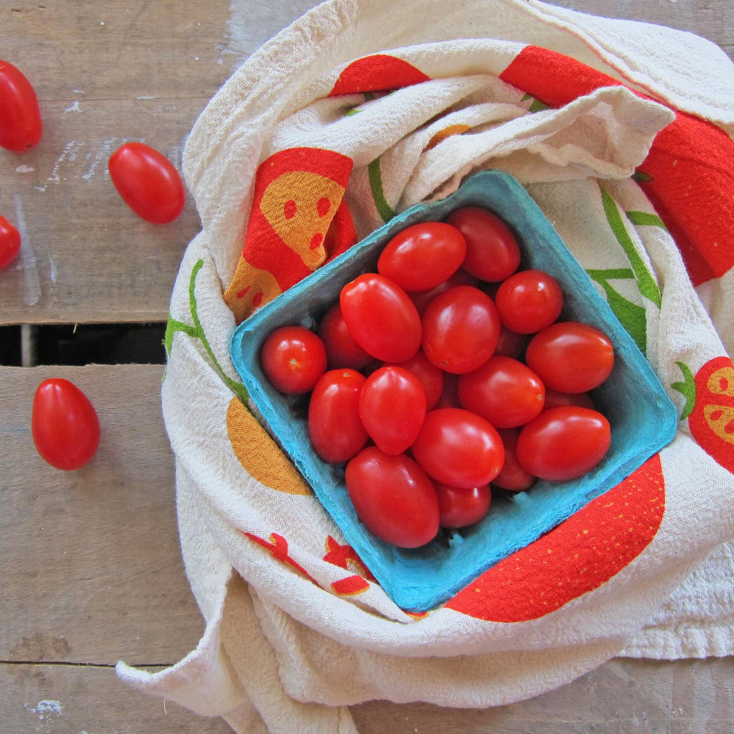 Tomato Basil (Tomato, Basil) - Tea Towel Set of 2