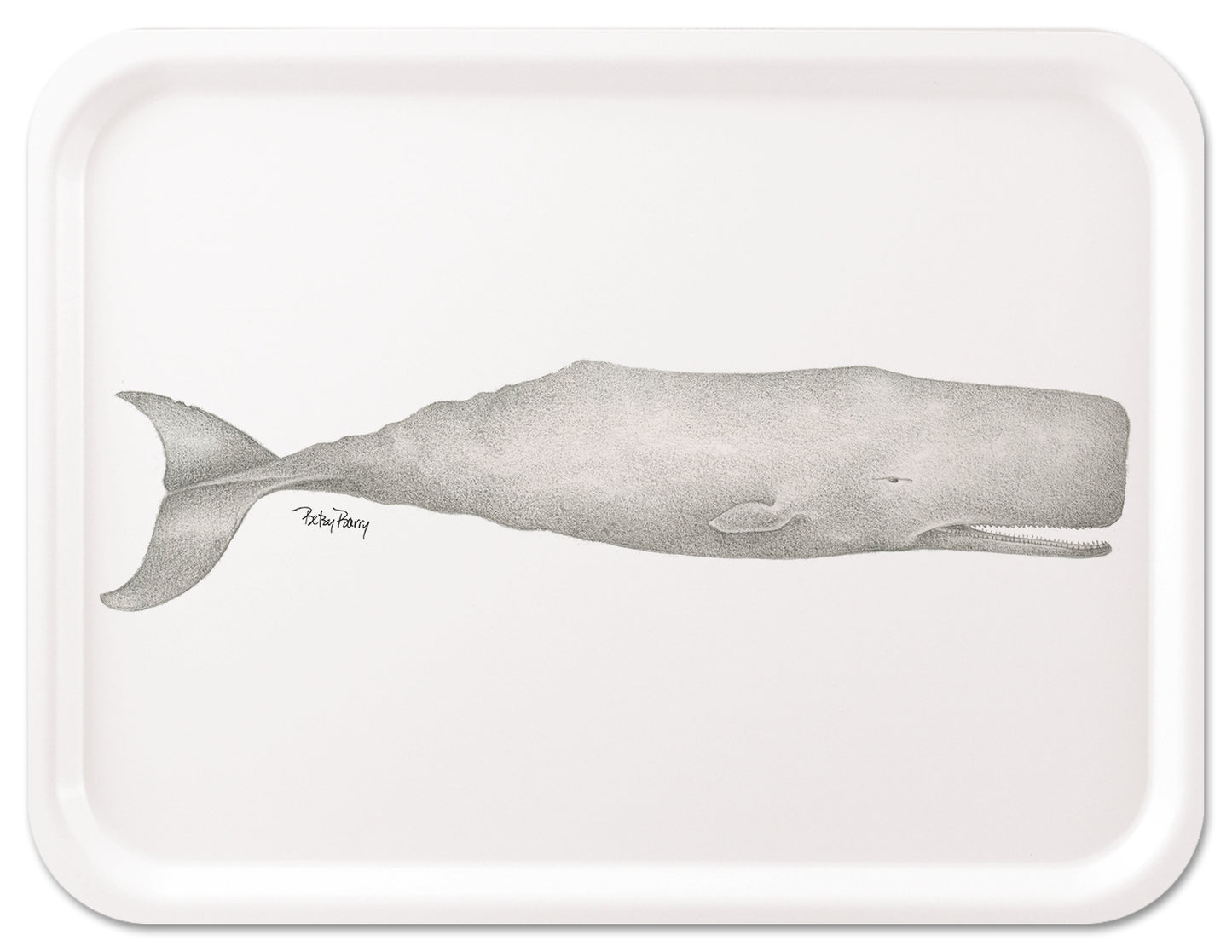 Betsy Barry Single Whale Tray 16.5x12.5