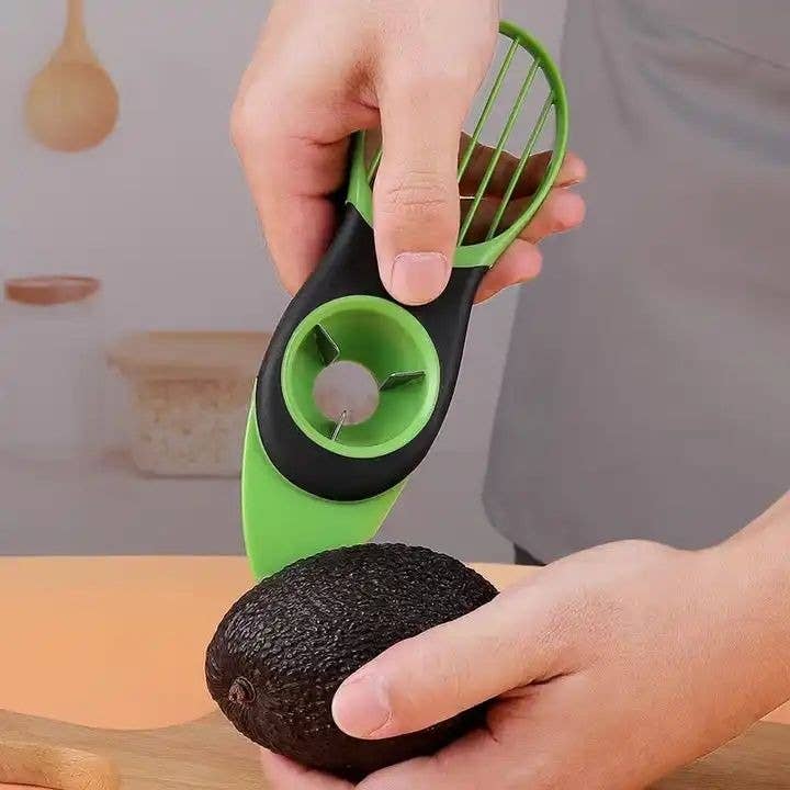 Multi Functional Plastic 3 in 1 Avocado Knife Avocado Cutter: 1 Pack